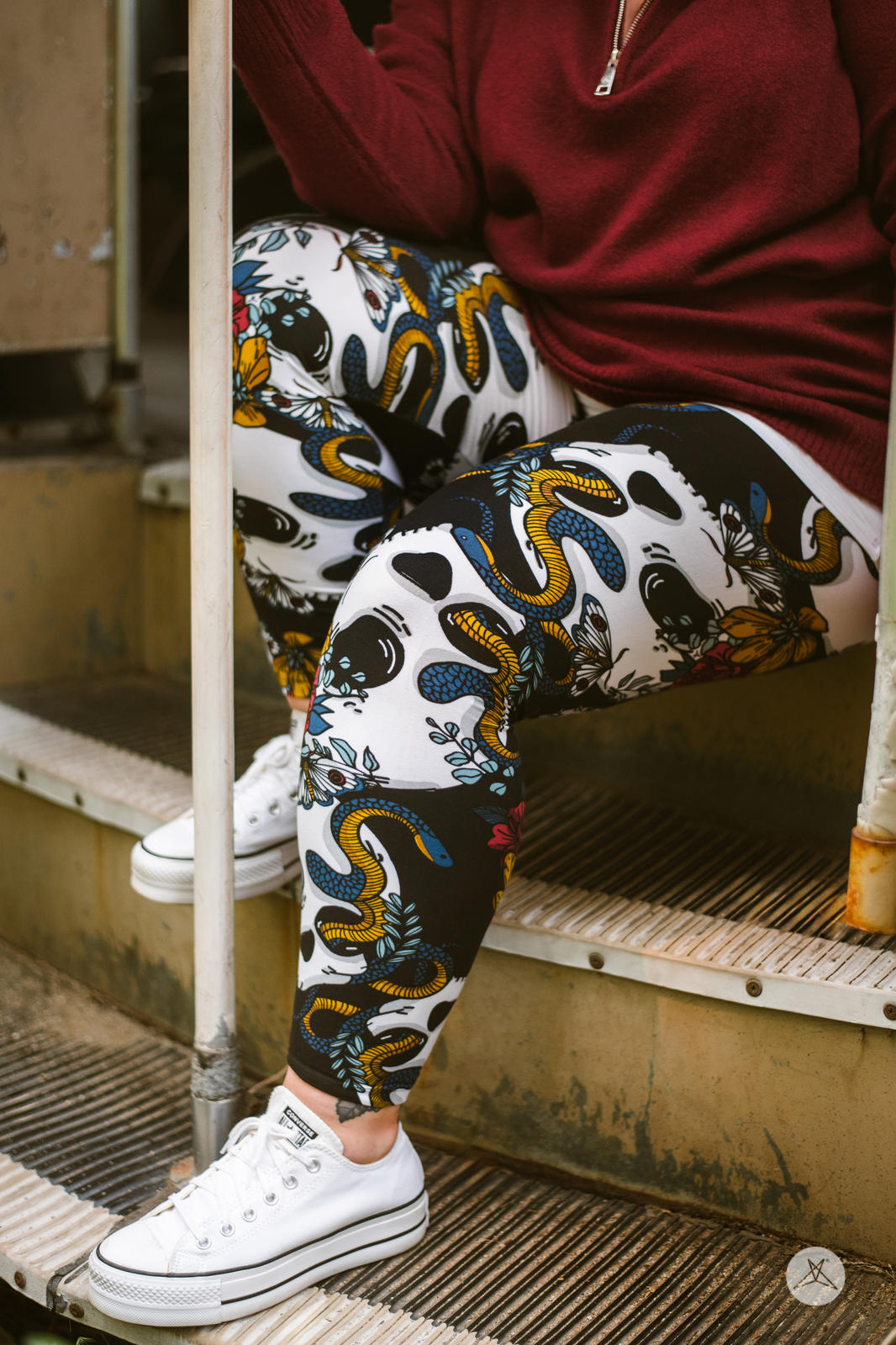 Rebellion Patterned Leggings for Women - High Waist Yoga Pants with Unique Print - Perfect for Workout, Gym, Running and Casual Wear