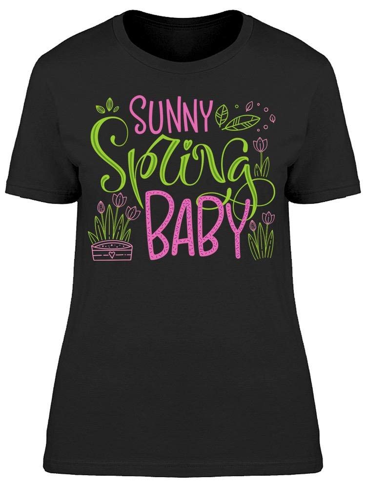 Sunny Spring Baby Tee for Women - Soft Cotton Short Sleeve T-Shirt - Perfect for Casual Wear, Summer Outfits & Maternity Comfort