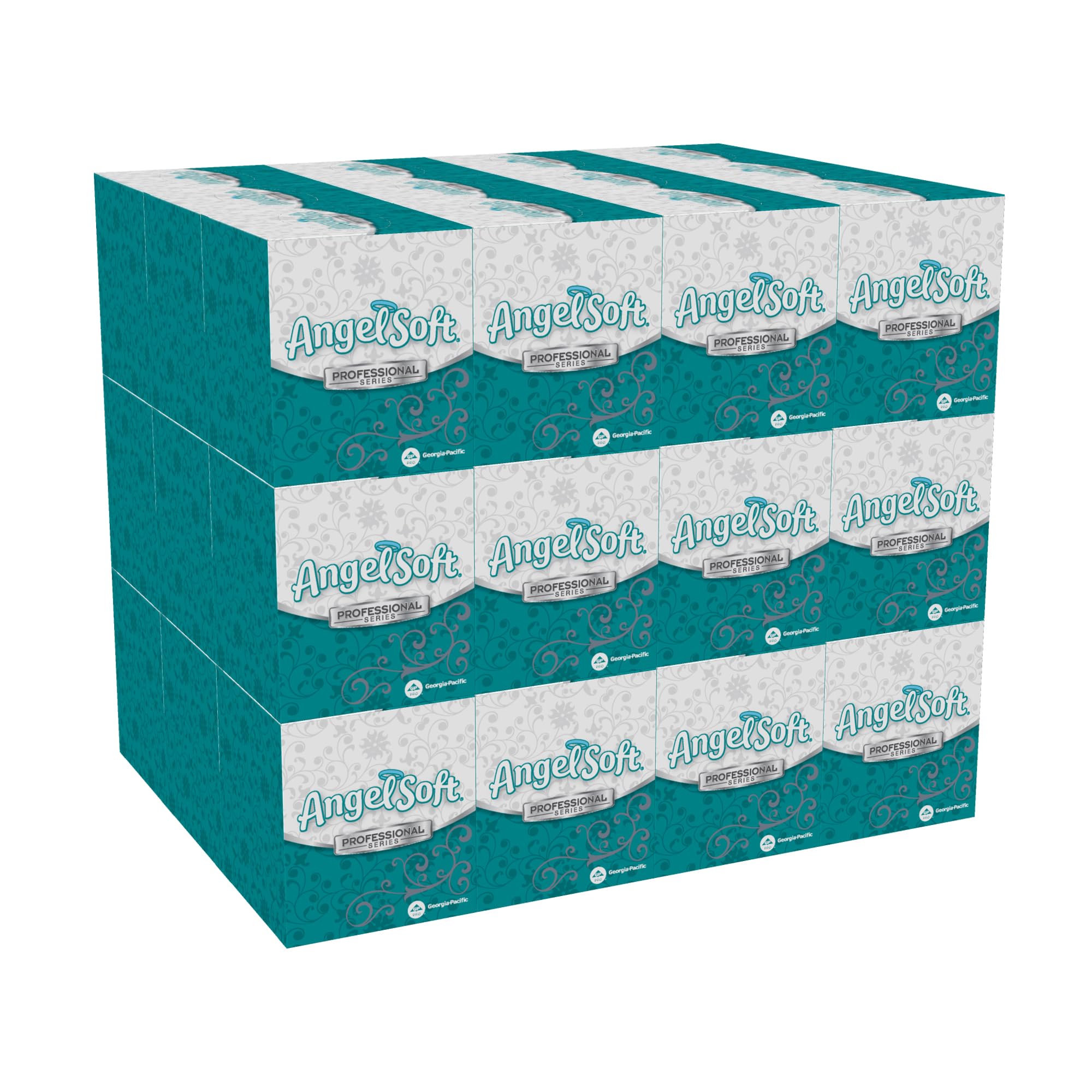 Georgia-Pacific Angel Soft Professional Series 2-Ply Facial Tissues, Cube Box (96 Sheets per Box, 36 Boxes) - Ultra Soft for Home, Office & Travel Use