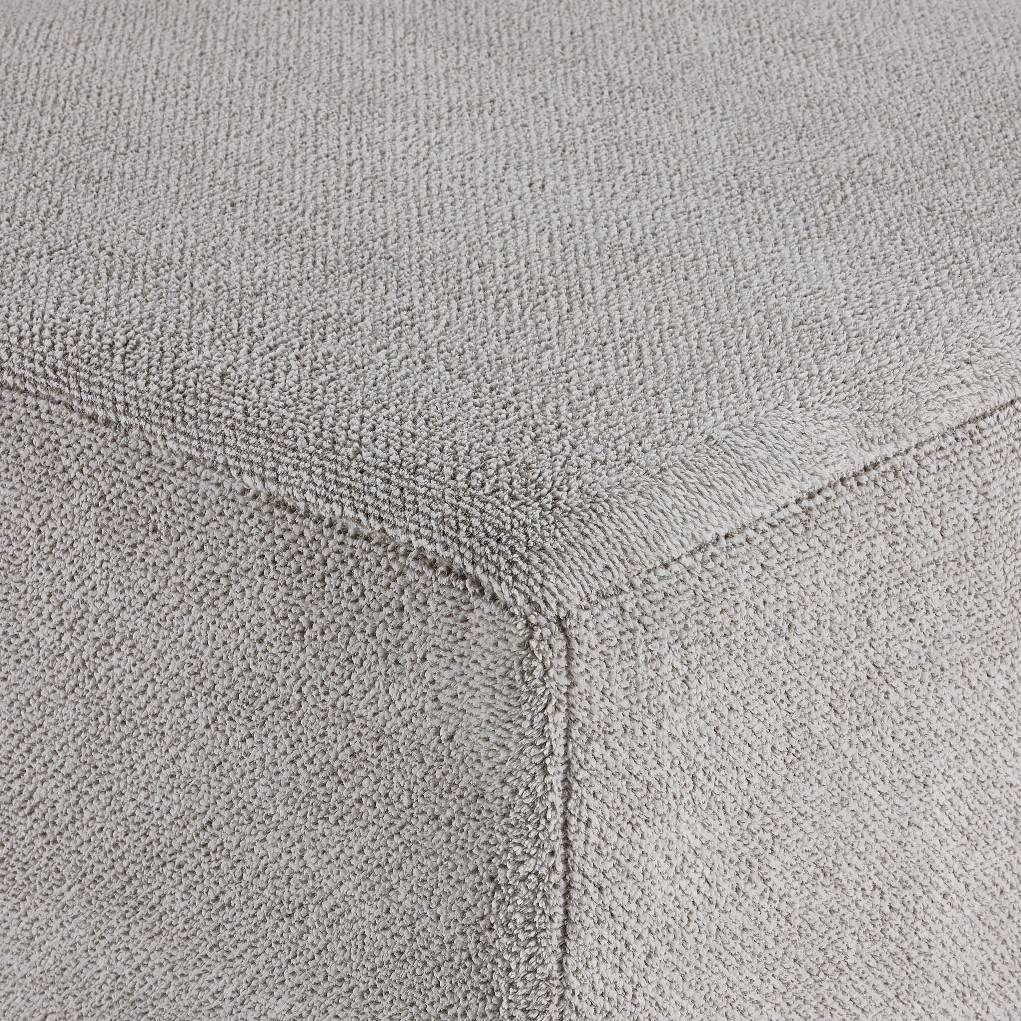 Celeste Square Ottoman Snoopy Grey - Stylish and Comfortable Footrest for Living Room, Bedroom, or Office