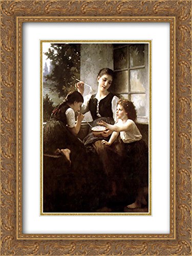 18x24 Gold Ornate Frame with Double Matted Museum Art Print - Elizabeth Jane Gardner Bouguereau Painting - Perfect for Living Room, Bedroom & Office Decor