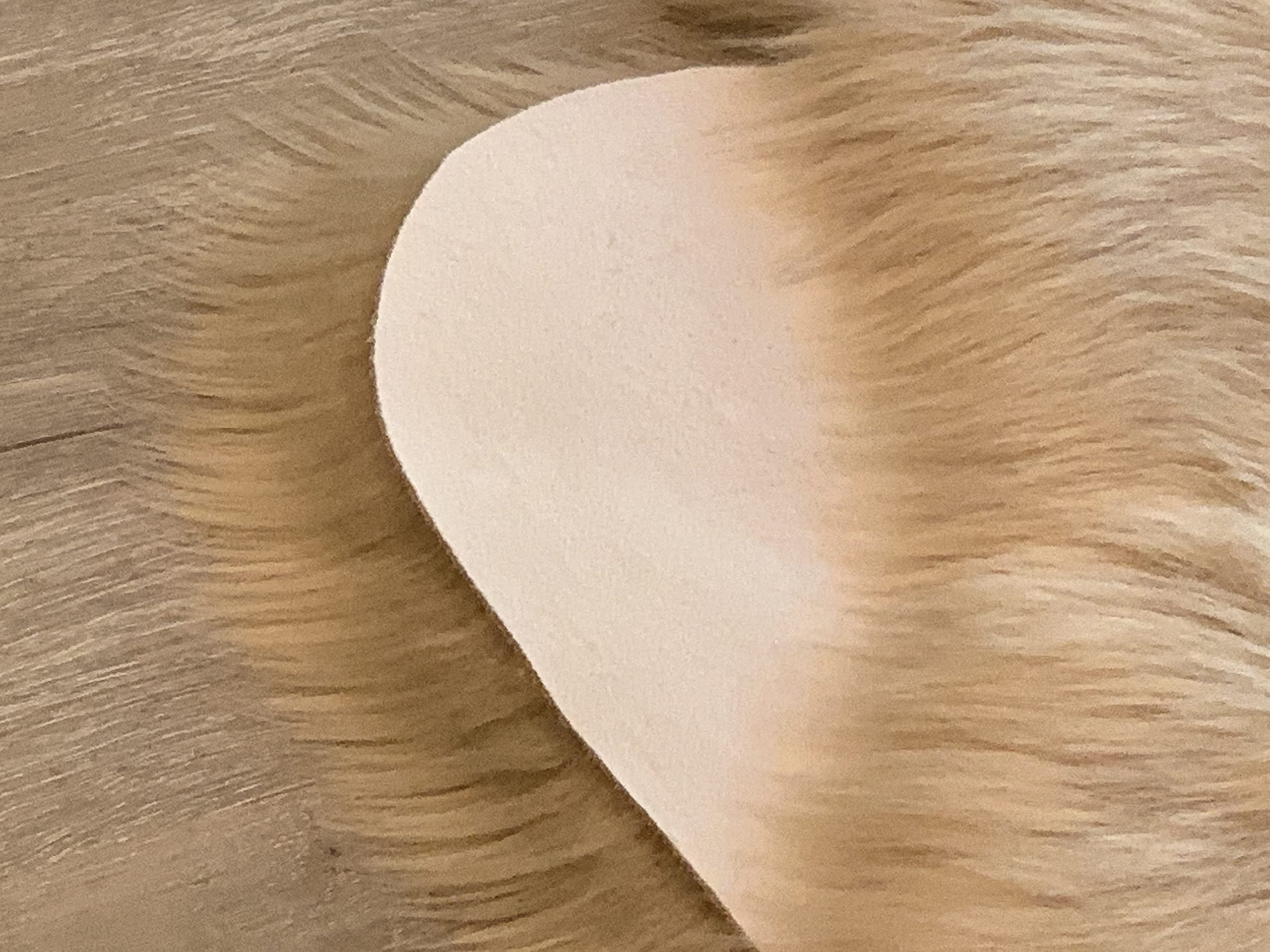 LAMBZY Faux Sheepskin Rug - Super Soft Hypoallergenic Shaggy Carpet for Living Room, Nursery & Sofa - 5x5 Feet Plush Beige Throw Rug - Perfect for Cozy Home Decor, Kids Play Area & Bedroom Accent