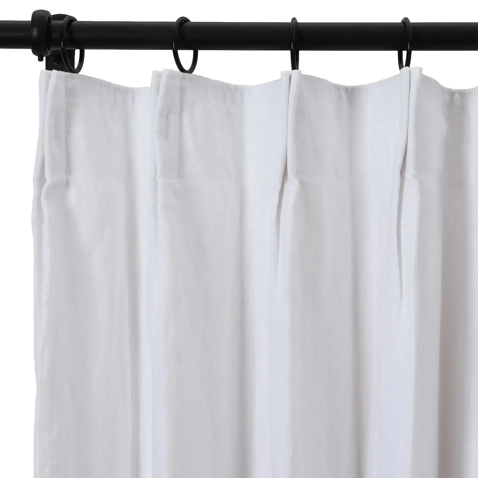 Premium Belgian Linen Curtains - Elegant Pleated Drapes for Living Room & Bedroom | Blackout Thermal Insulated Window Treatments for Home Decor