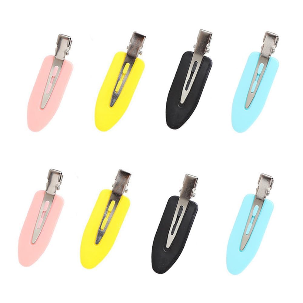 KK CREATIONS No Bend Hair Clips - 12 Pack Pin Curl Clips for Women, No Crease Hair Clips for Makeup & Styling - Perfect for Salon, Home Use & Travel