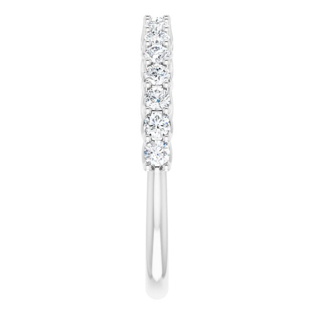 0.50 Carat Round Cut Diamond Trellis Setting Wedding Band - Elegant Diamond Ring for Women, Perfect for Engagement, Anniversary & Special Occasions