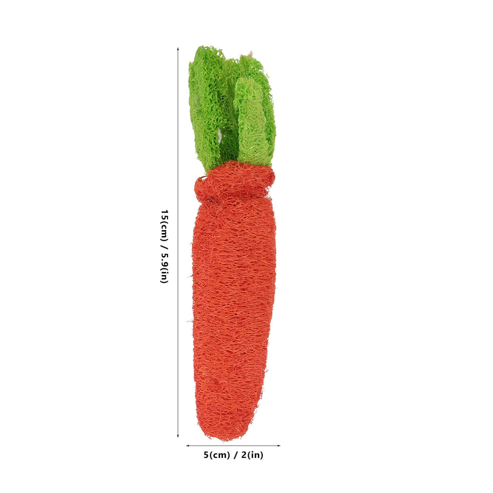 POPETPOP 2-Piece Loofah Rabbit Chew Toy for Small Pets - Natural Hamster Teeth Grinding & Molar Toy - Durable Biting Chew Toy for Rabbits, Hamsters & Guinea Pigs - Perfect for Dental Health & Stress Relief