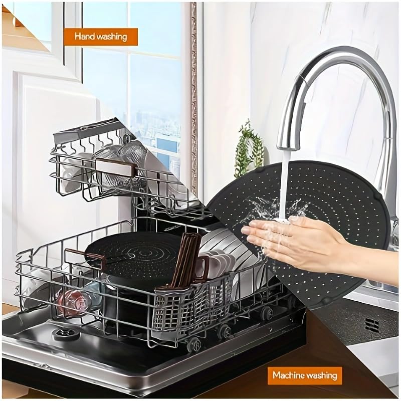 2 Pack 13 Inch Stainless Steel Grease Splatter Guard for Frying Pan - Oil Splash Cover for Cooking Bacon, Fried Chicken, Popcorn - Perfect for Stovetop, Grill & Kitchen Safety