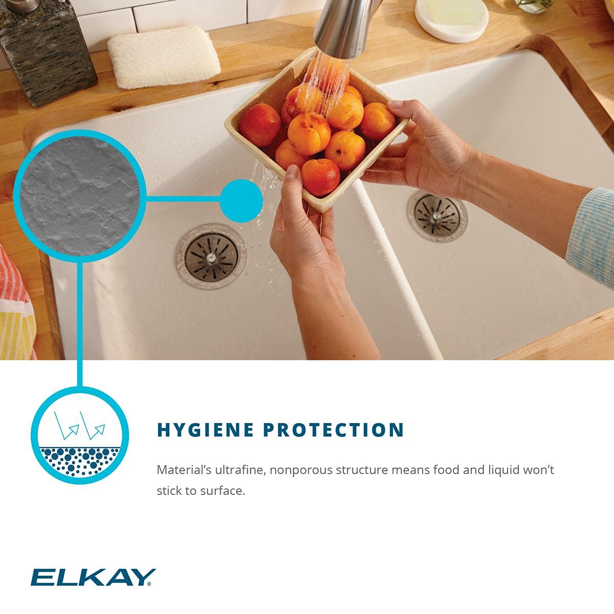 Elkay Quartz Classic ELGDULB3322BK0 Black Equal Double Bowl Undermount Kitchen Sink - Durable & Stylish for Modern Home Cooking & Dishwashing