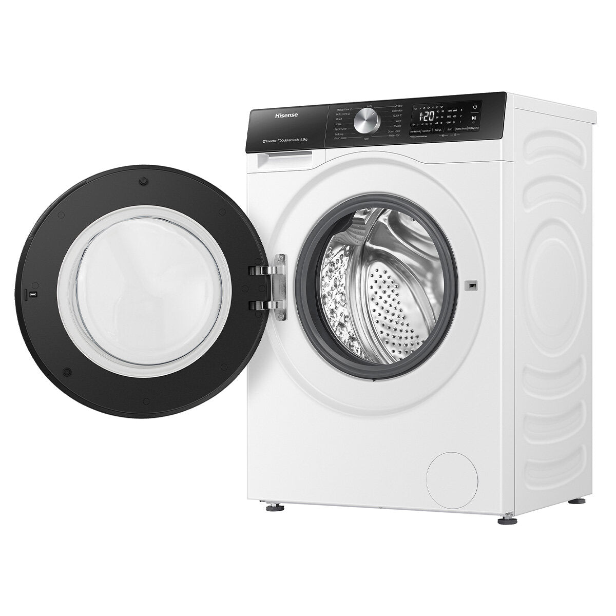 Hisense 8.5kg Series 3 Front Load Washing Machine HWF3S8514 - Energy Efficient, Quiet Operation for Apartments & Small Homes - Perfect for Laundry Rooms & Compact Spaces