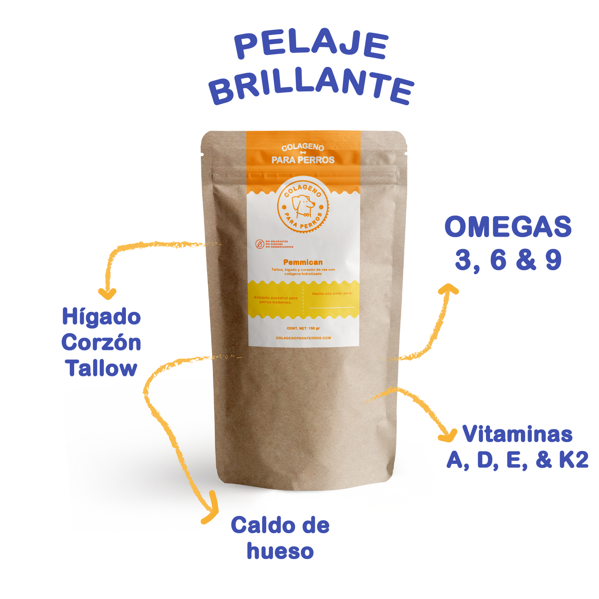 Premium Pemmican Collagen Treats for Dogs & Cats - Healthy Joint Support & Skin Care - Perfect for Training, Rewards & Daily Snacks