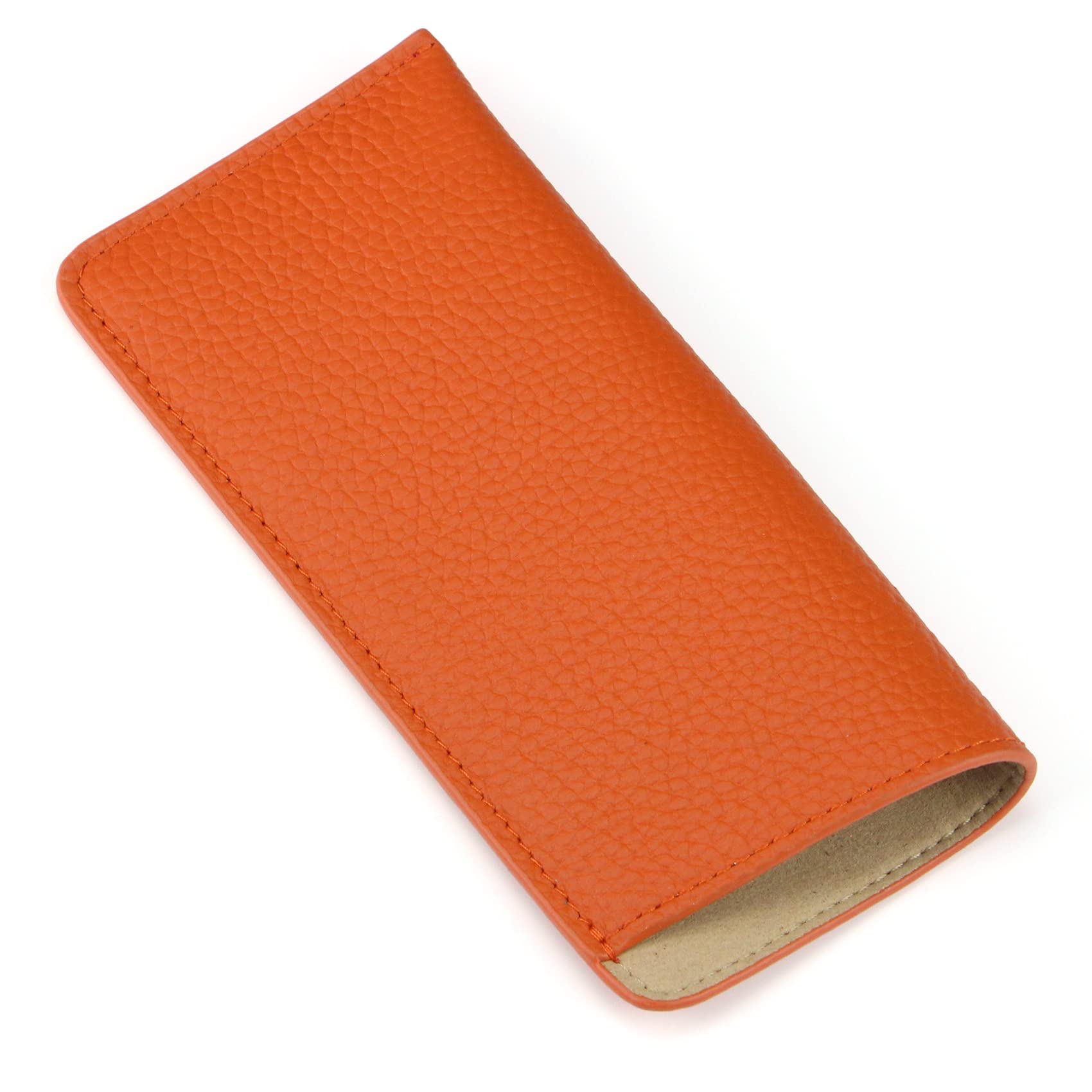 WAYNE'S DOG Genuine Leather Glasses Case - Slim Eyeglass Holder & Sunglasses Pouch for Men & Women - Perfect for Travel, Office & Daily Protection