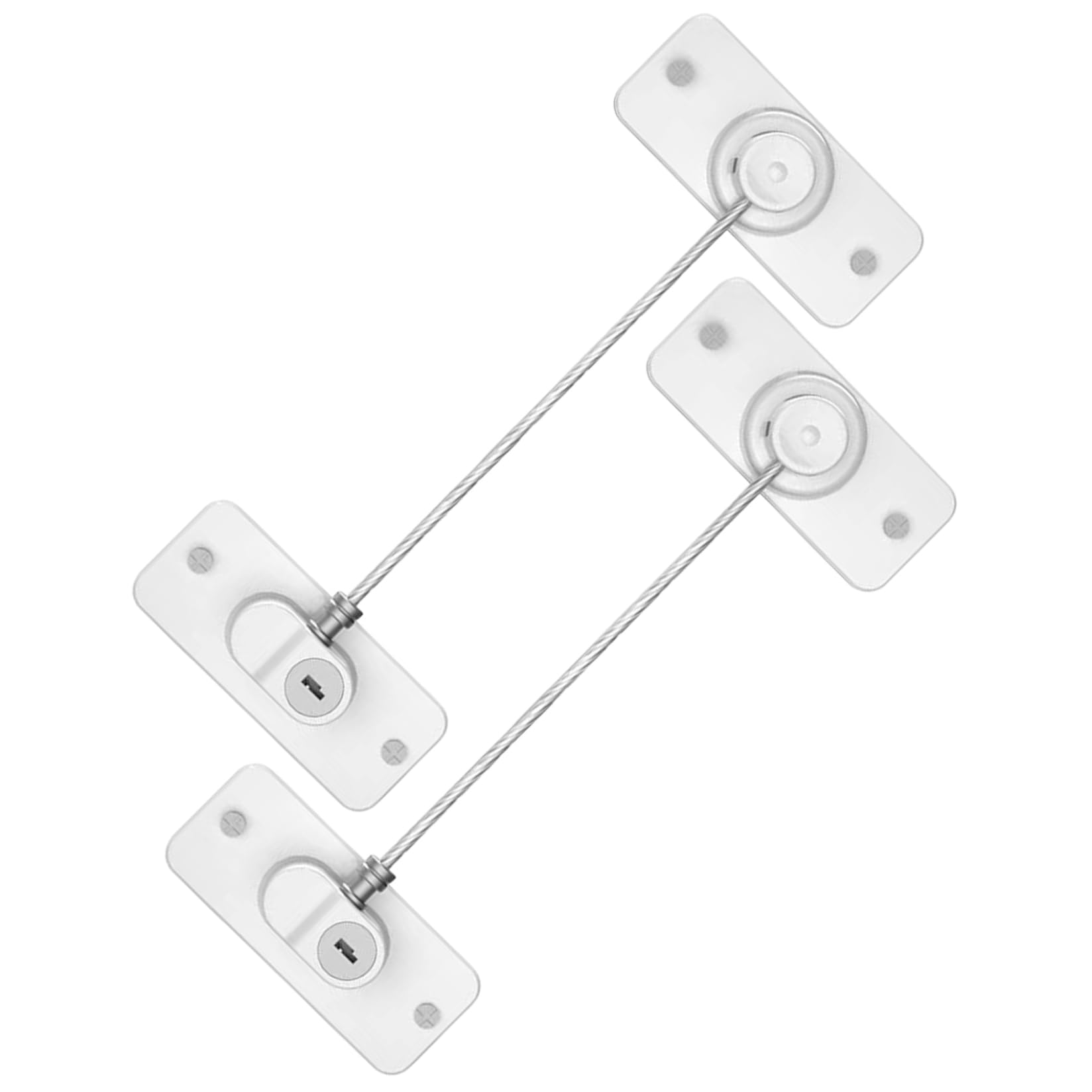 Child Safety Window Locks (2 Pack) - 180° Rotating Self-Adhesive Window Restrictor with Key - Secure Sliding Windows, Refrigerator Drawers & Doors - Perfect for Homes with Kids & Pets