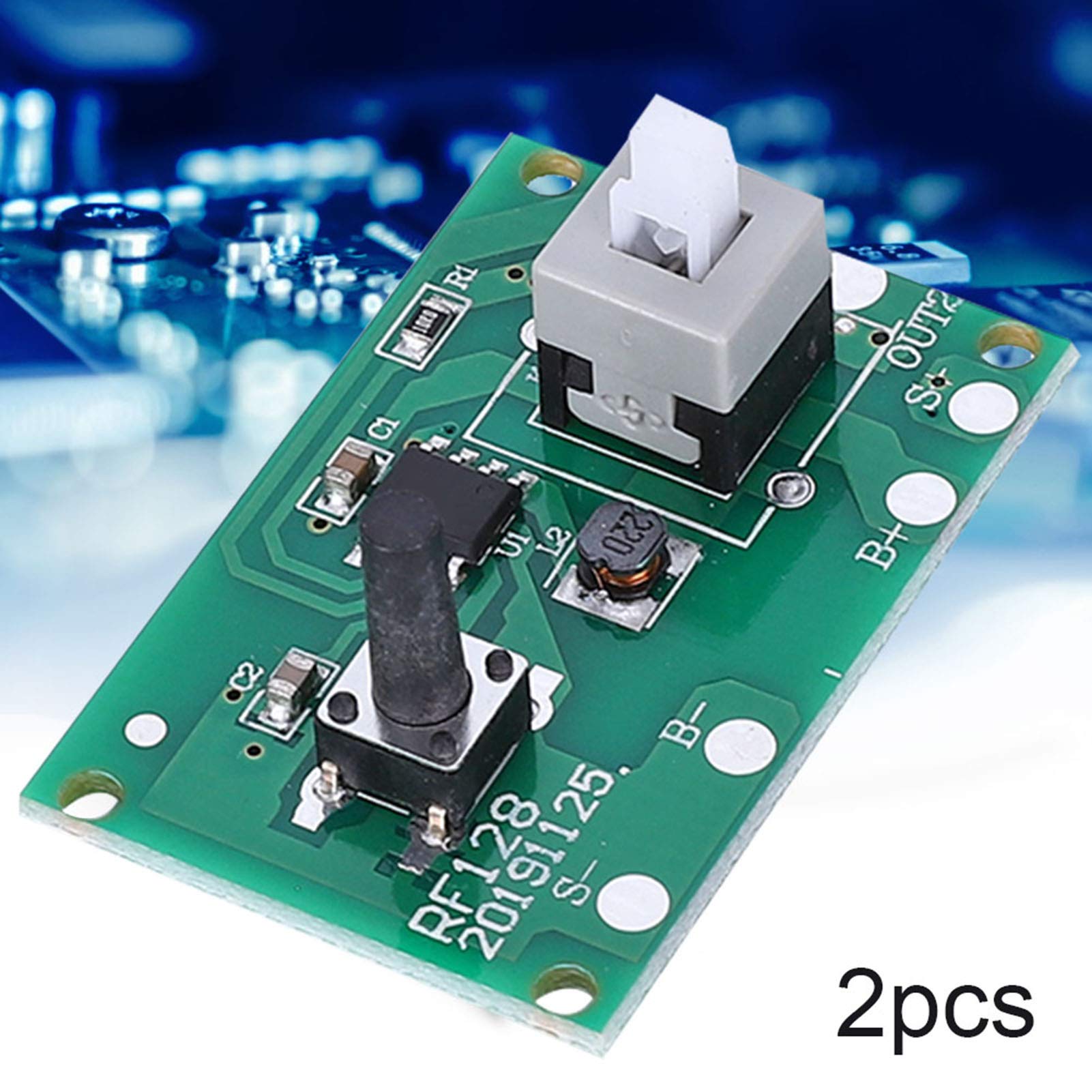 Oumefar 2PCS Solar Light String Controller Module - 1.2V Circuit Board with 8 Modes & Switch - 400mA Max Current for LED Solar String Lights - Replacement Parts for Outdoor Garden, Patio, and Holiday Decorations