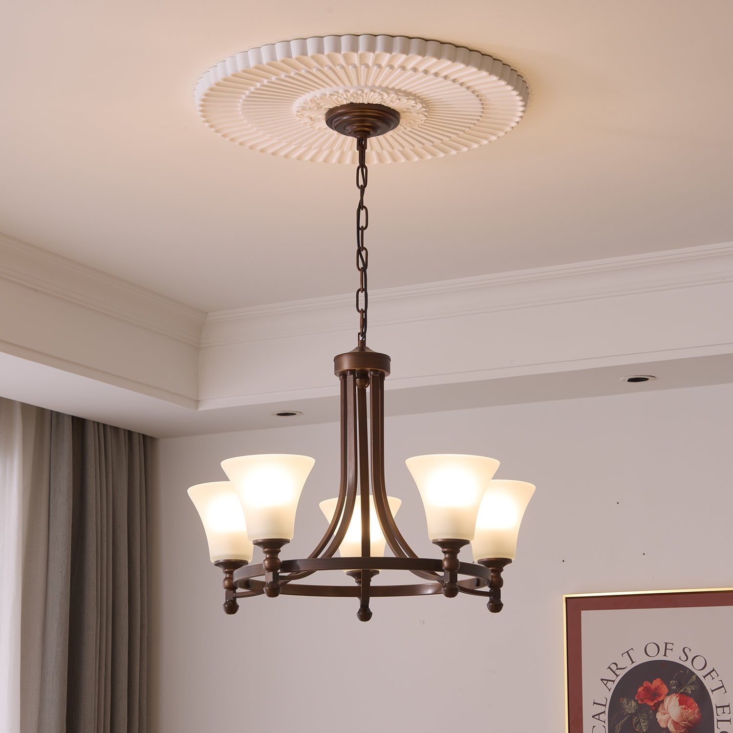 Celestine Glow Crystal Chandelier - Elegant Ceiling Light Fixture for Dining Room, Bedroom & Living Room - Perfect for Wedding, Home Decor & Luxury Interior Lighting