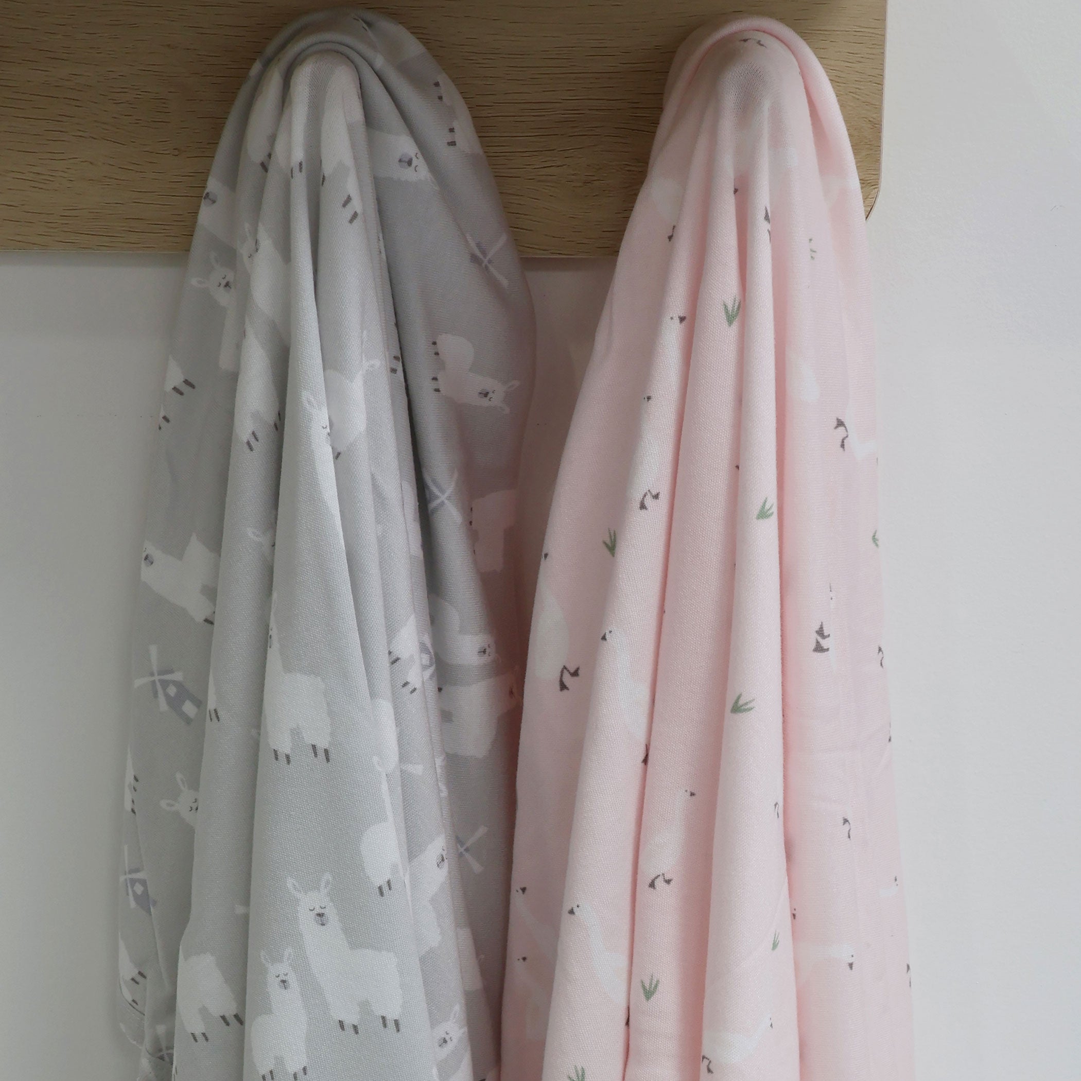 2-Pack Jersey Wrap - Soft & Comfortable Blush & Grey Knit Shawl for Women | Perfect for Lounging, Travel & Cozy Evenings