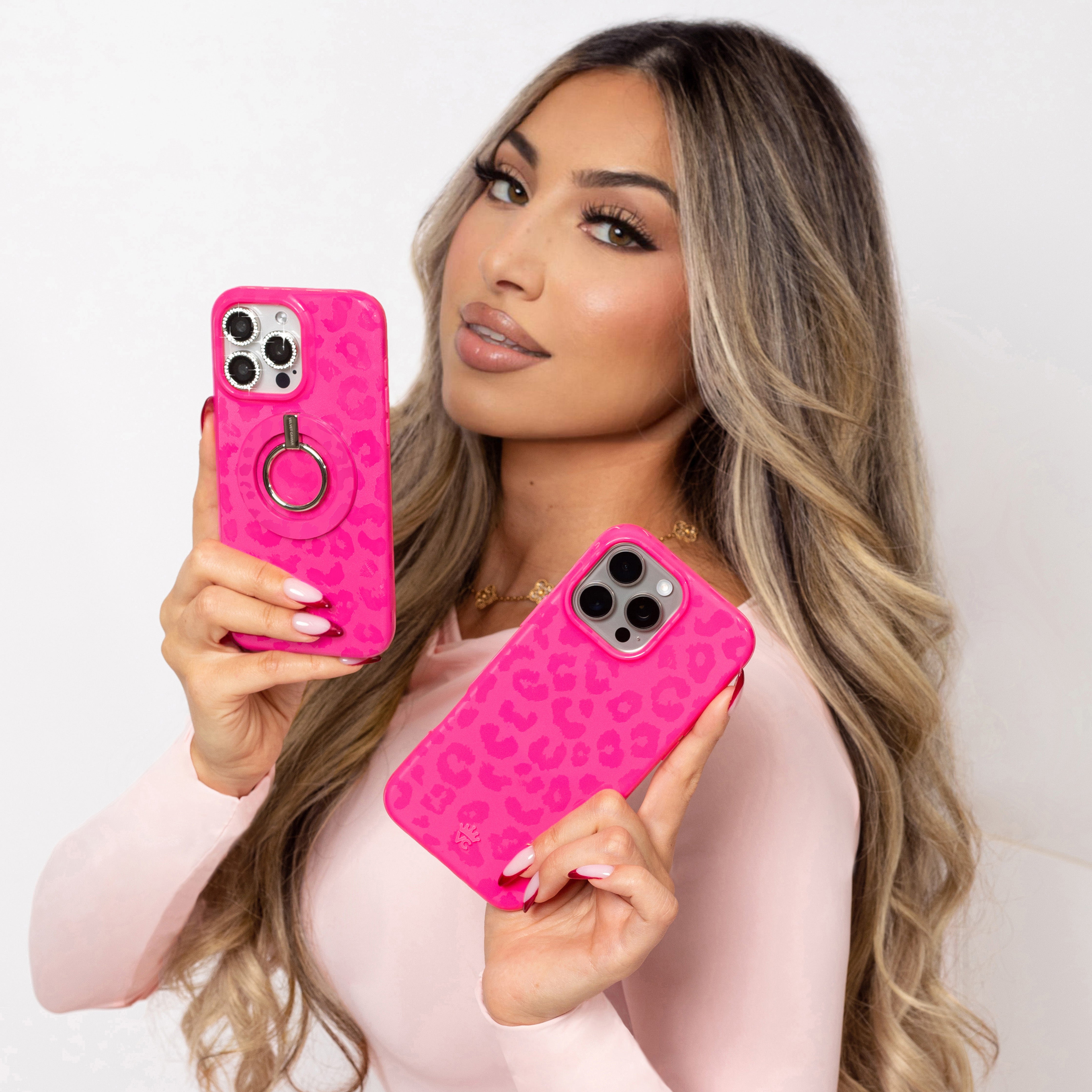 Hot Pink Leopard Print iPhone Case - Stylish & Durable Phone Cover for Women, Trendy Accessory for Everyday Use & Fashion Enthusiasts