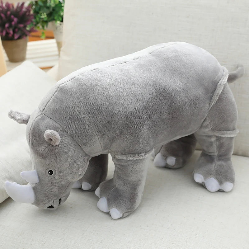 40/60/80cm Giant Plush Rhinoceros Stuffed Animal - Soft Lifelike Zoo Toy Pillow for Kids, Baby Cushion & Nursery Decor - Perfect Gift for Girls Birthday, Baby Shower & Room Decoration - Great for Cuddling, Playtime & Nursery Theming
