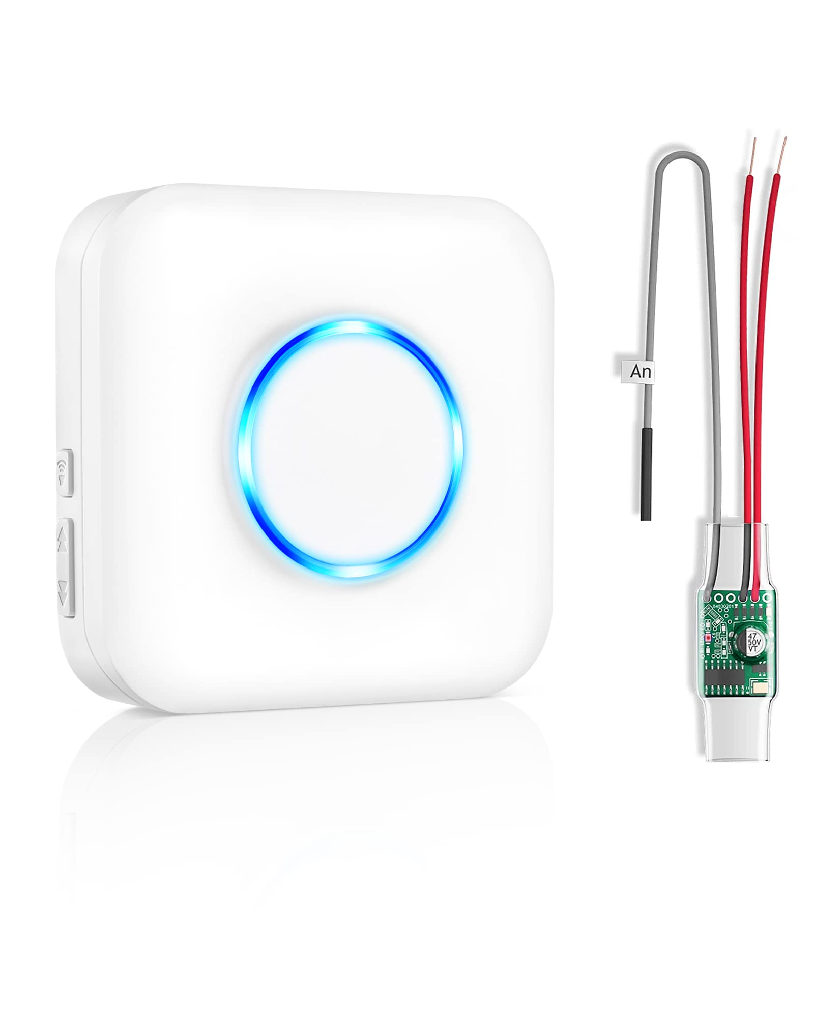 **Satisure Wireless Doorbell Extender with Receiver – 656 FT Range, 58 Chimes, 5 Volume Levels – Converts Hardwired to Wireless for Home, Garage, Basement – Perfect for Large Houses, Multi-Story Buildings & Outdoor Use**