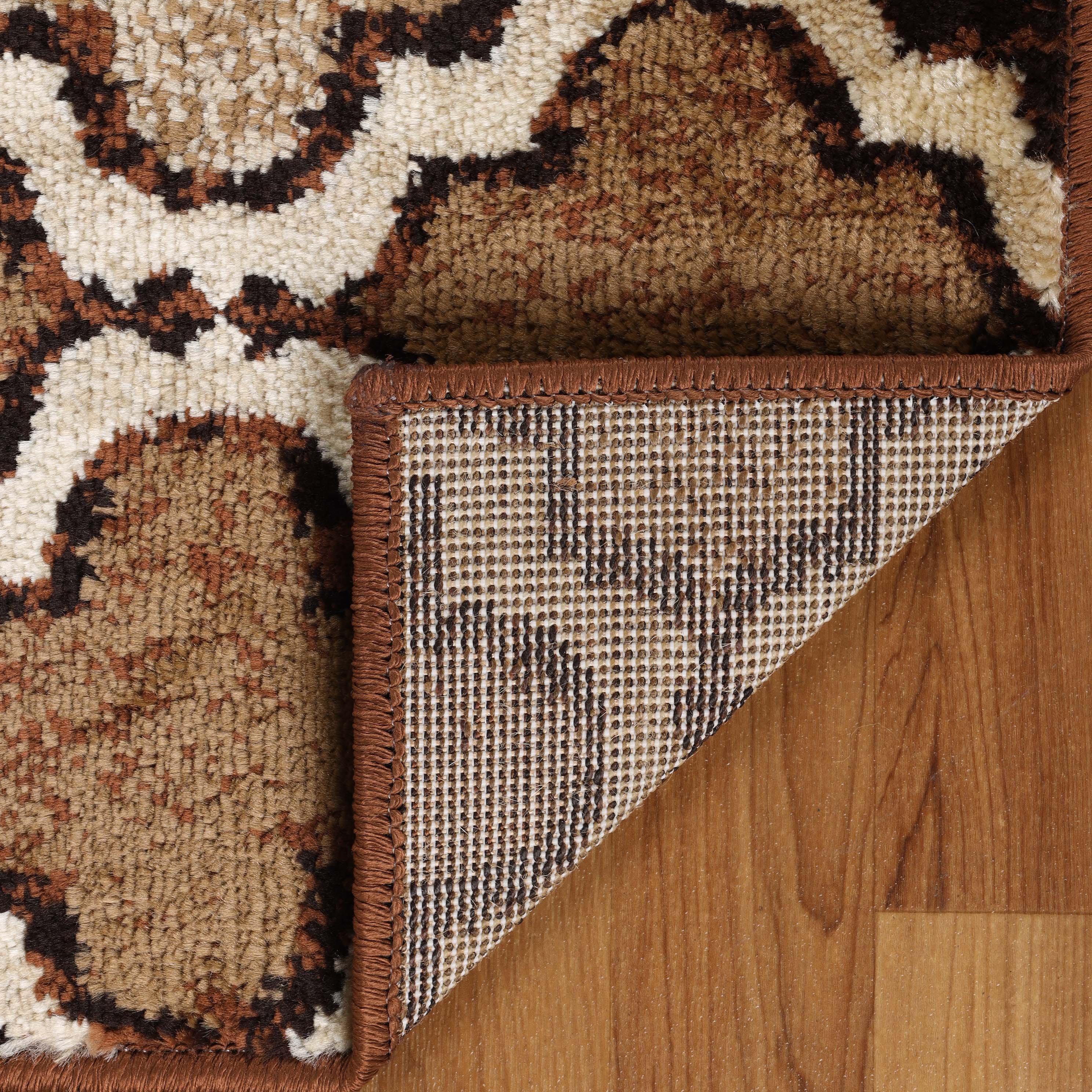 Viking Geometric Trellis Indoor Area Rug & Runner - Non-Slip Boho Chic Carpet for Living Room, Bedroom, Hallway - Perfect for Nordic Home Decor & Cozy Spaces