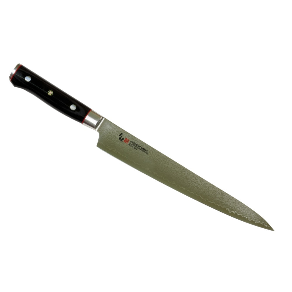 Premium Mcusta Zanmai Classic Pro Sujihiki Knife - 240mm VG-10 Core Damascus Steel Blade - Japanese Kitchen Knife for Slicing Meat, Sushi & Precision Cutting - Perfect for Chefs & Home Cooks