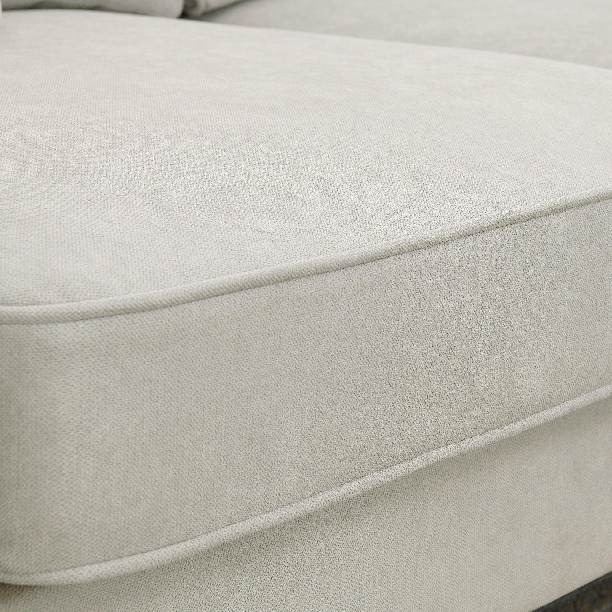 Modern U-Shaped 7-Seater Fabric Sectional Sofa - 108