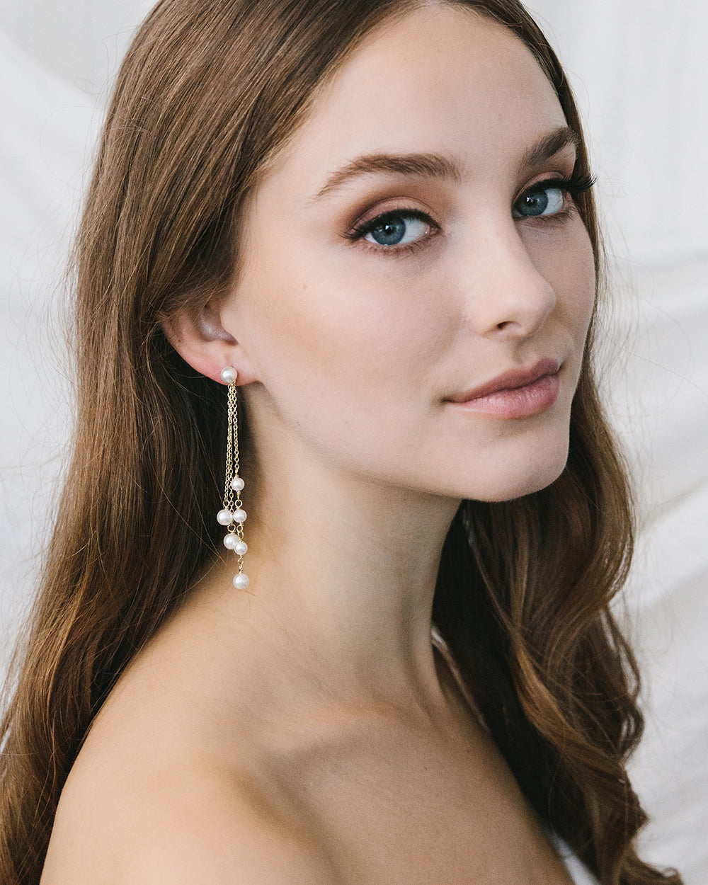 Kendall Pearl Earrings for Women - Elegant Freshwater Pearl Stud Earrings with Sterling Silver - Perfect for Weddings, Parties & Everyday Wear