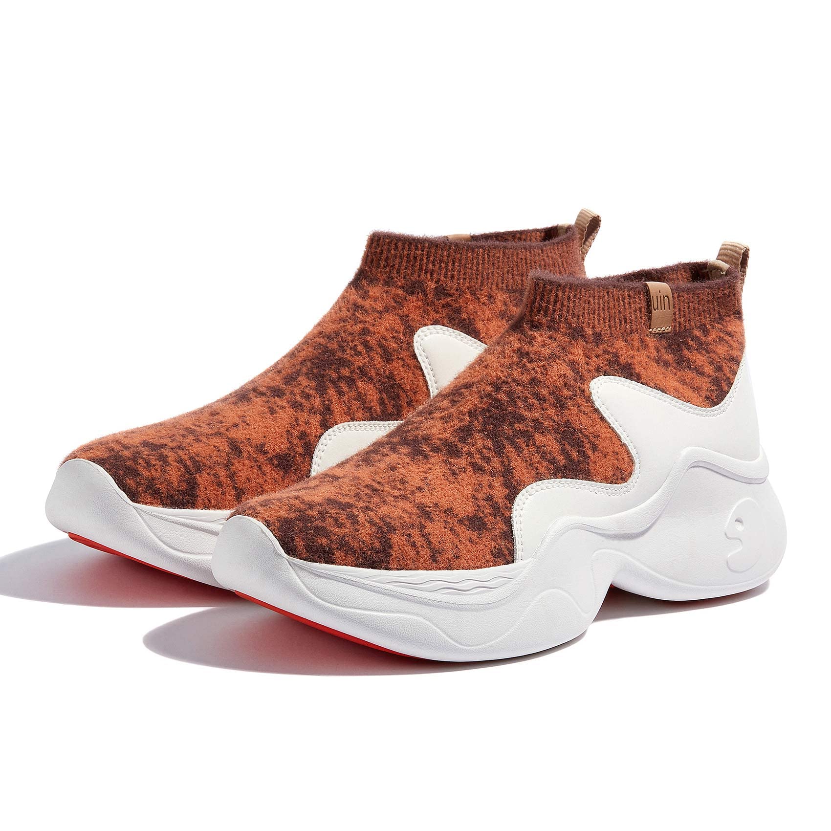 UIN Women's High Top Knitted Chunky Sneakers - Lightweight Comfortable Dad Shoes Palma Ⅱ | Fashion Casual Walking Shoes for Women | Perfect for Streetwear, Daily Wear & Travel Outfits