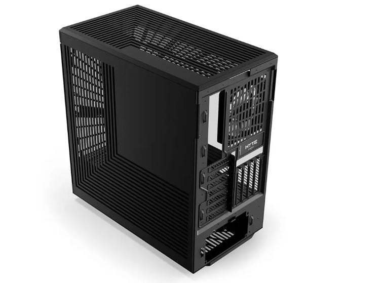 HYTE Y40 Black ATX Mid Tower PC Case - 2-Piece Panoramic Glass Panels, PCIe 4.0 Riser Cable Included - Premium Gaming Computer Case for High-End Builds & RGB Setup