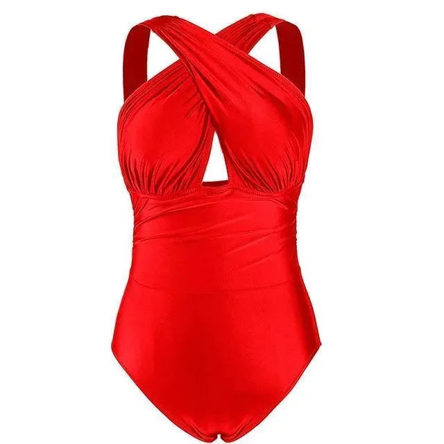 Tropical Club One Piece Swimwear - Sexy High Waisted Bathing Suit for Women, Perfect for Beach Vacation & Pool Party