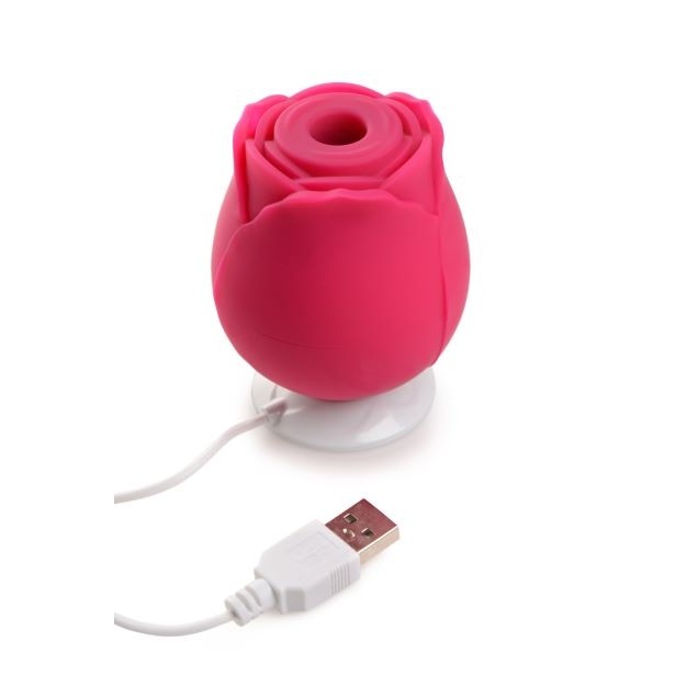 10X Powerful Rose Clit Suction Stimulator - Ultra-Soft Silicone, Burgundy - Perfect for Solo Play & Couples' Intimate Moments