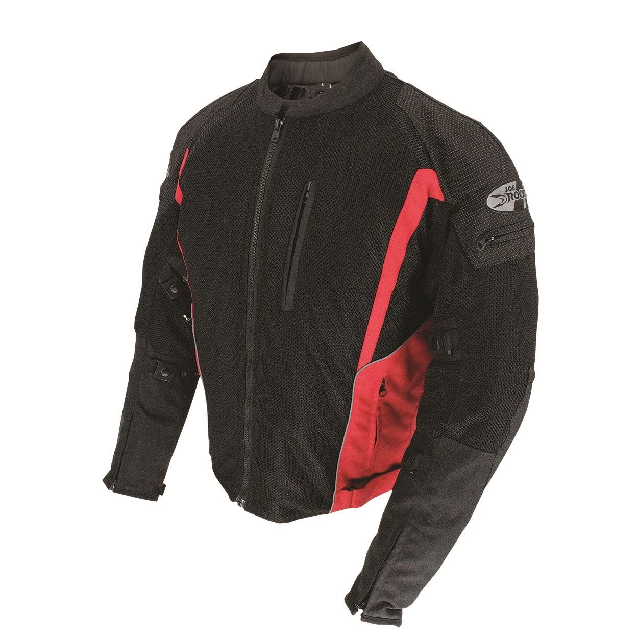 Joe Rocket Analog Motorcycle Jacket for Men - Black/Red - Size 2XL - Durable Riding Gear for Street Biking & Commuting