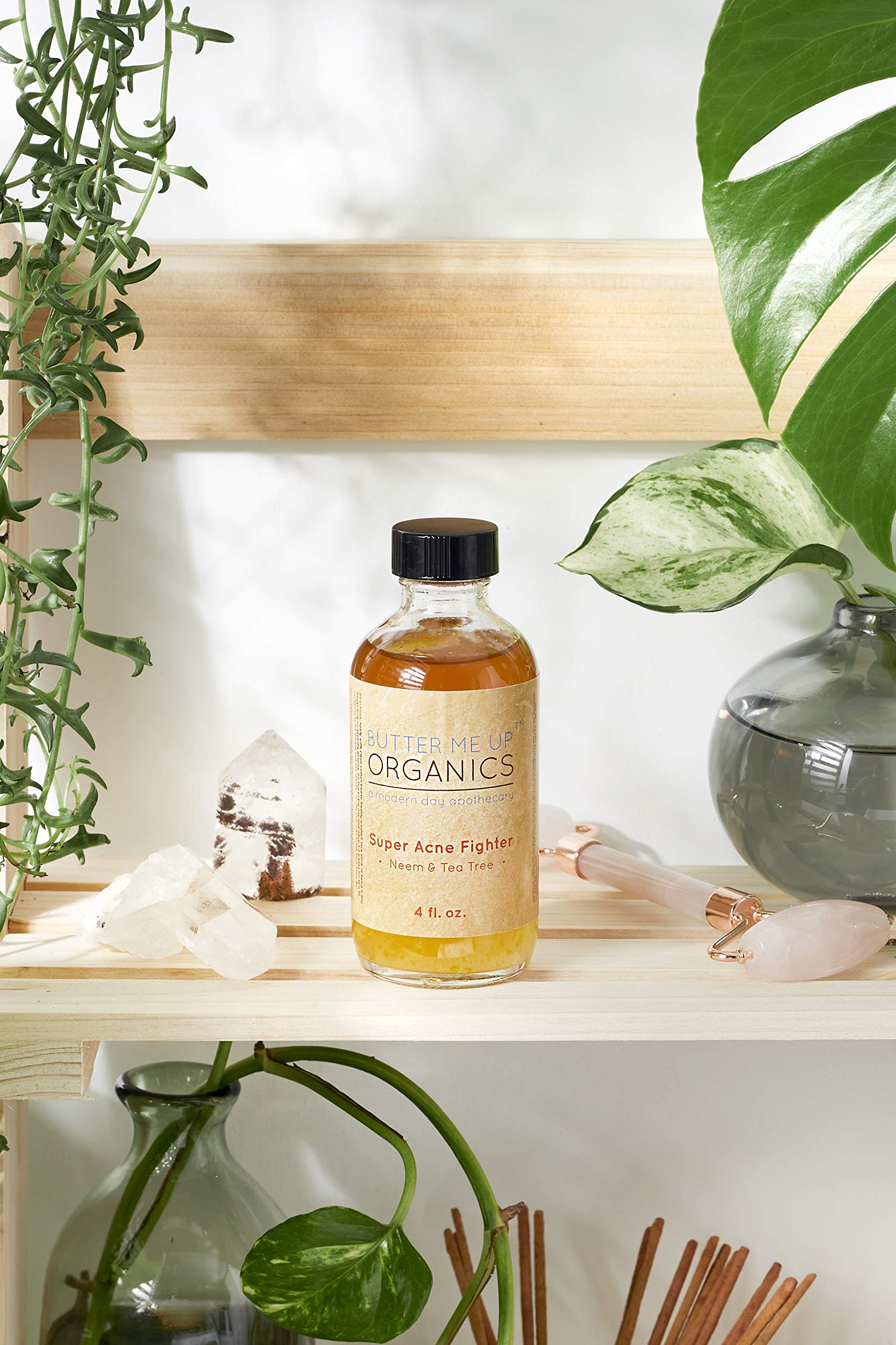 Organic Acne Treatment for Face - Natural Essential Oils for Acne, Cystic & Hormonal Acne - Reduces Acne Scars - Butter Me Up Organics - Perfect for Daily Skincare Routine & Sensitive Skin Care