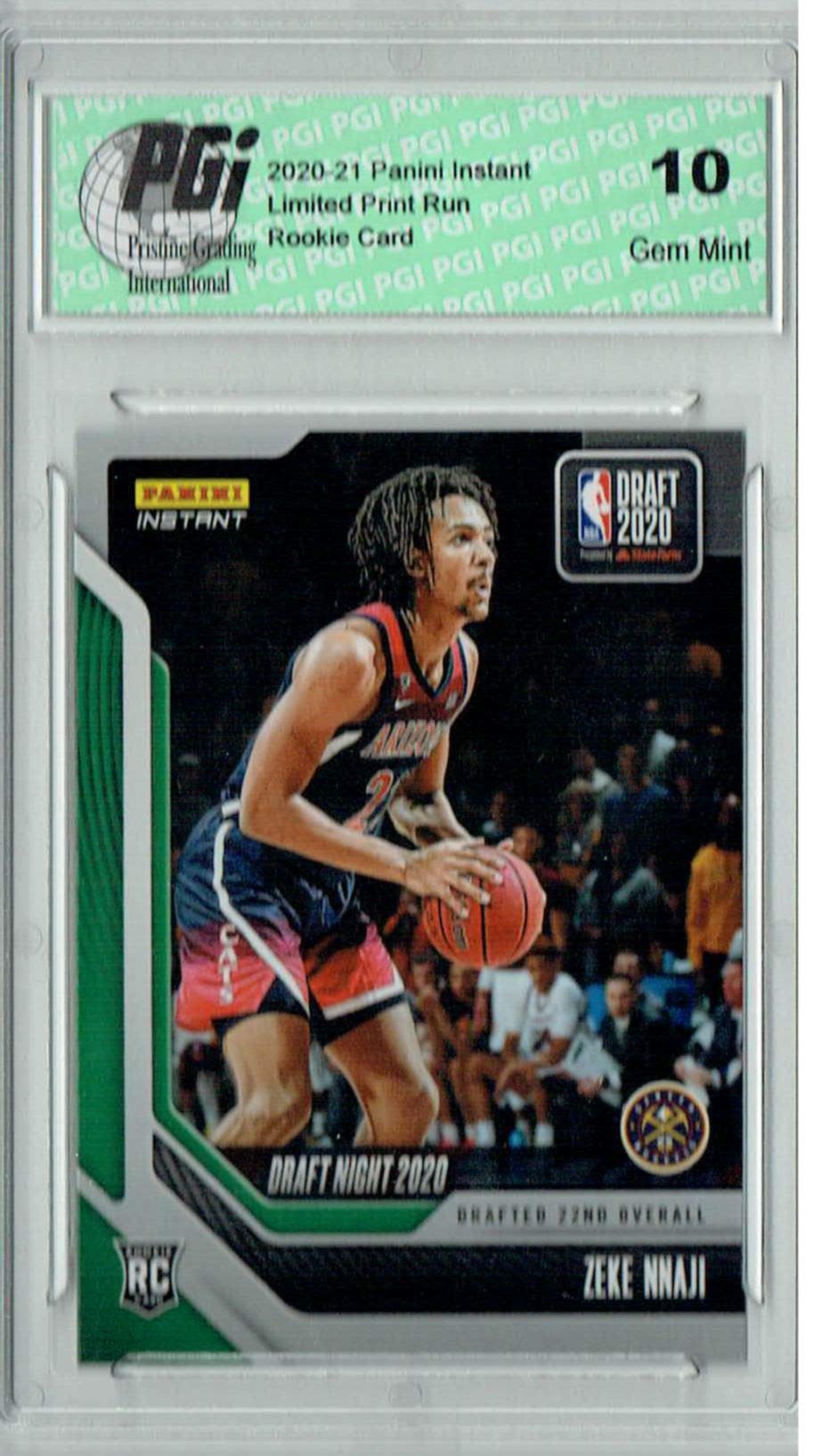 Zeke Nnaji 2020 Panini Instant #DN37 Rookie Card PGI 10 - Limited Edition 2 of 5 - Perfect for NBA Collectors and Basketball Memorabilia Enthusiasts