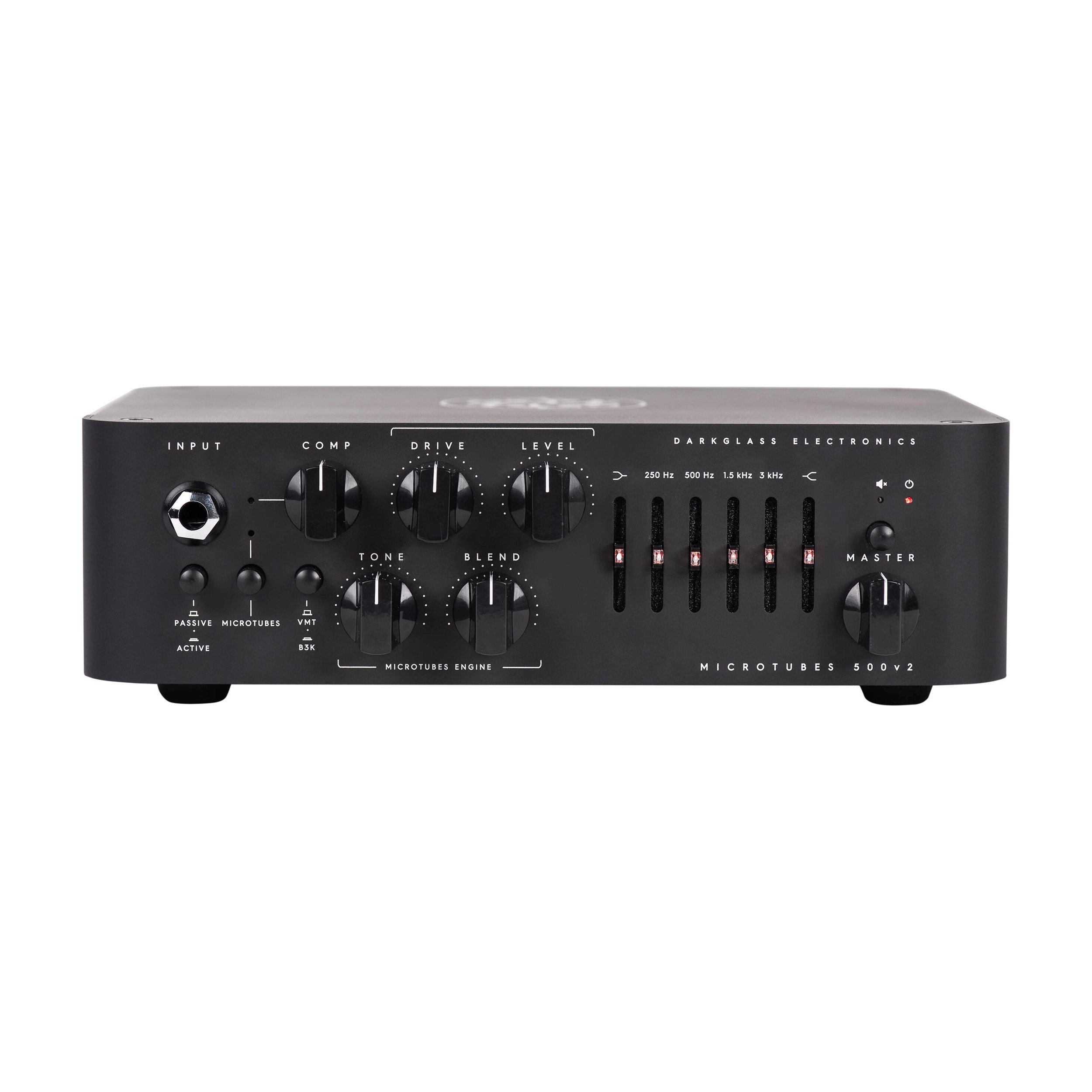 Darkglass Microtubes 500 v2 500W Bass Amplifier Head - Professional Bass Guitar Amp for Live Performances & Studio Recording