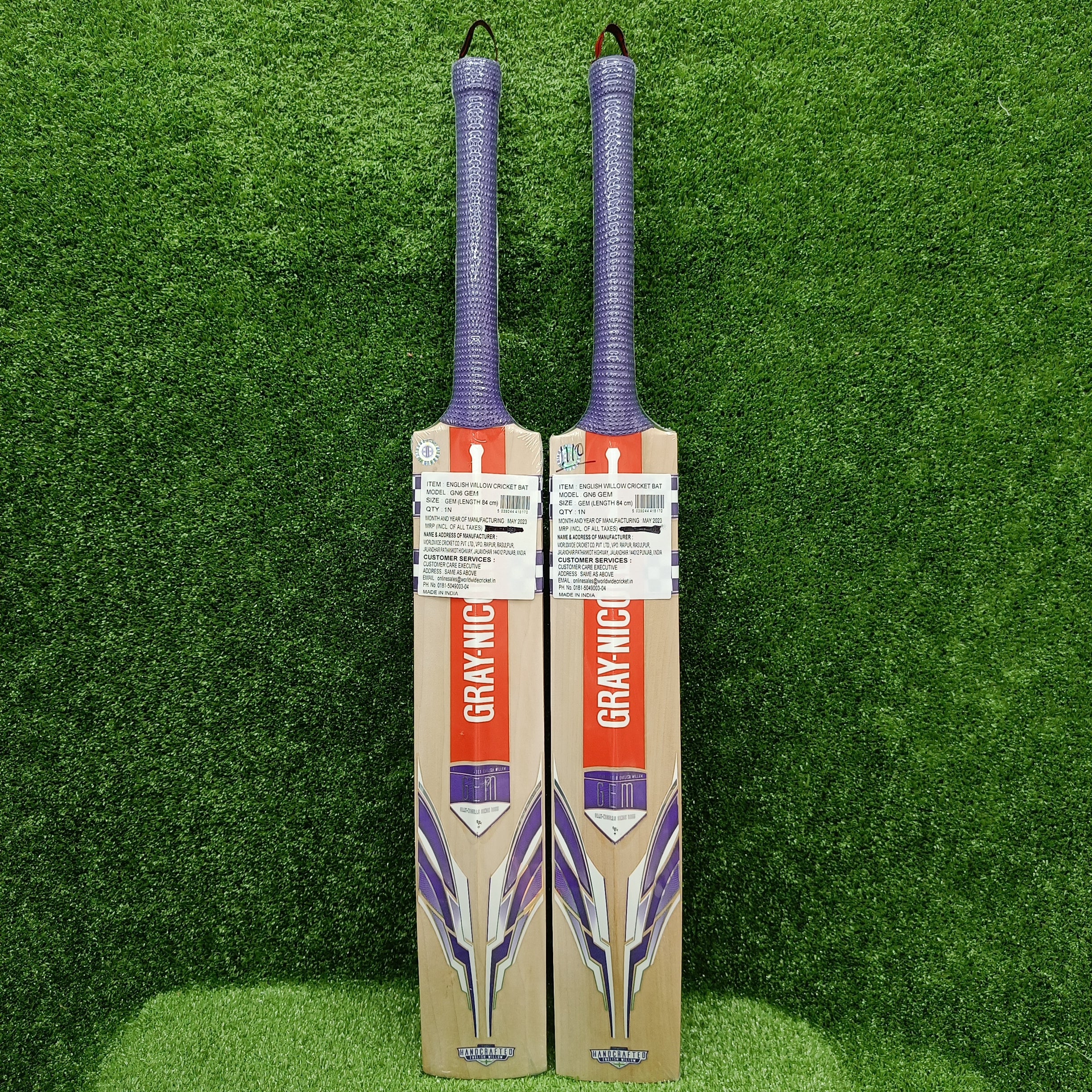 Premium Gray Nicolls 6 Gem English Willow Cricket Bat - Professional Grade for Match Play & Training - Perfect for Club Cricket & Competitive Tournaments