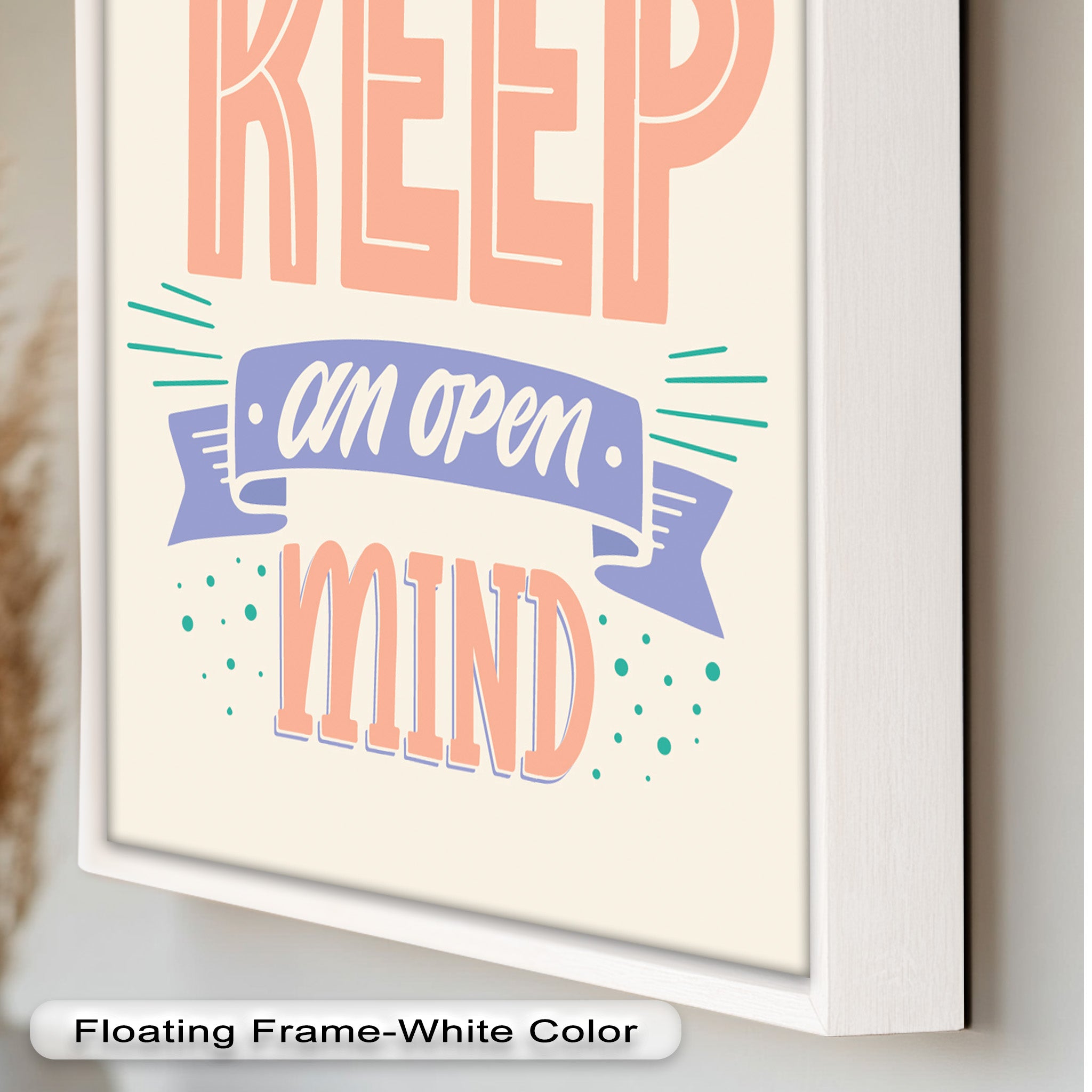 Pastel Typography Oil Painting - Inspirational Wall Art for Home & Office Decor - Perfect for Living Room, Bedroom, or Gift