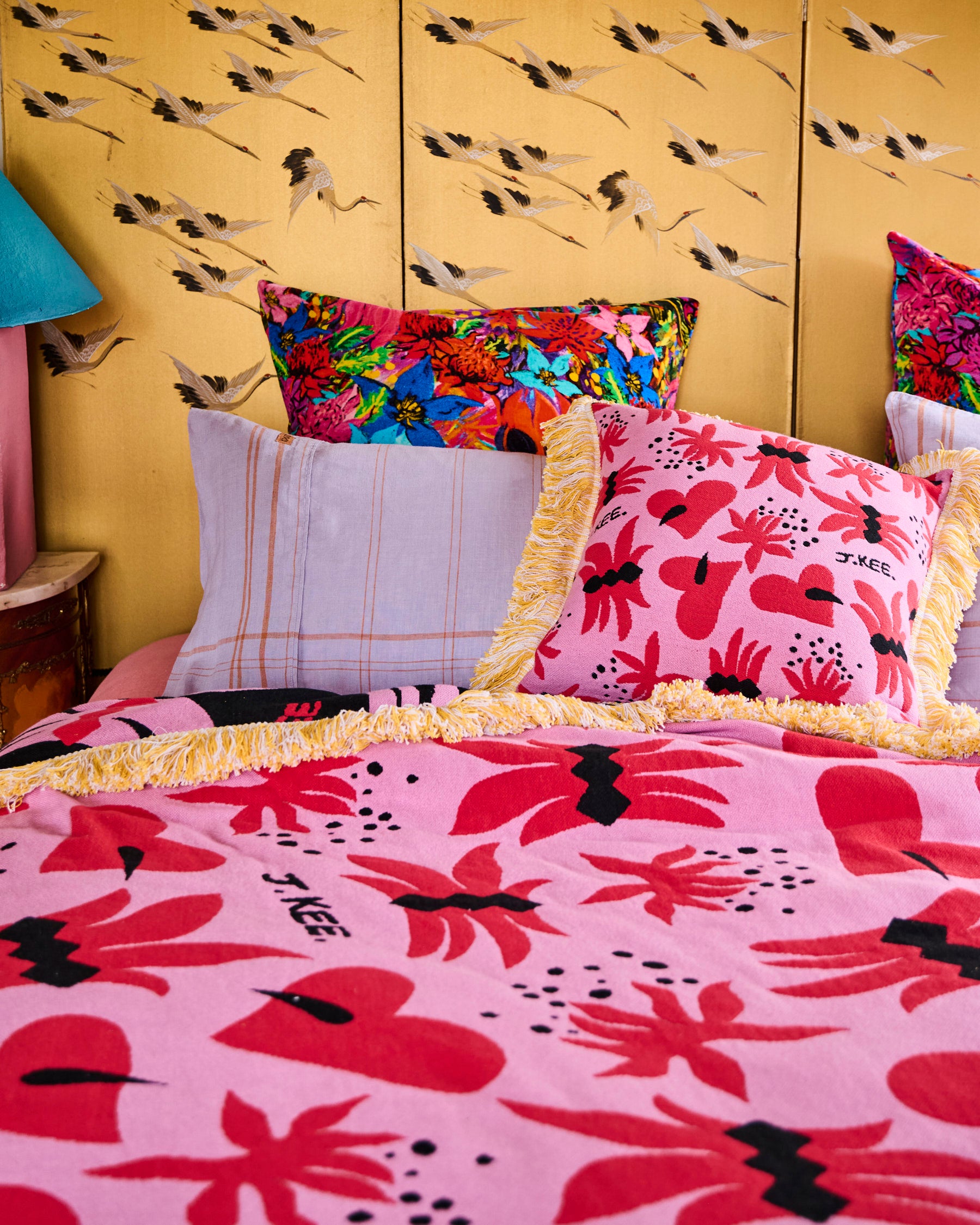 Kip&Co x Jenny Kee Our Sunburnt Country Woven Throw Pillow Cover | Australian-Inspired Bohemian Home Decor | Perfect for Sofa, Bed & Outdoor Lounge