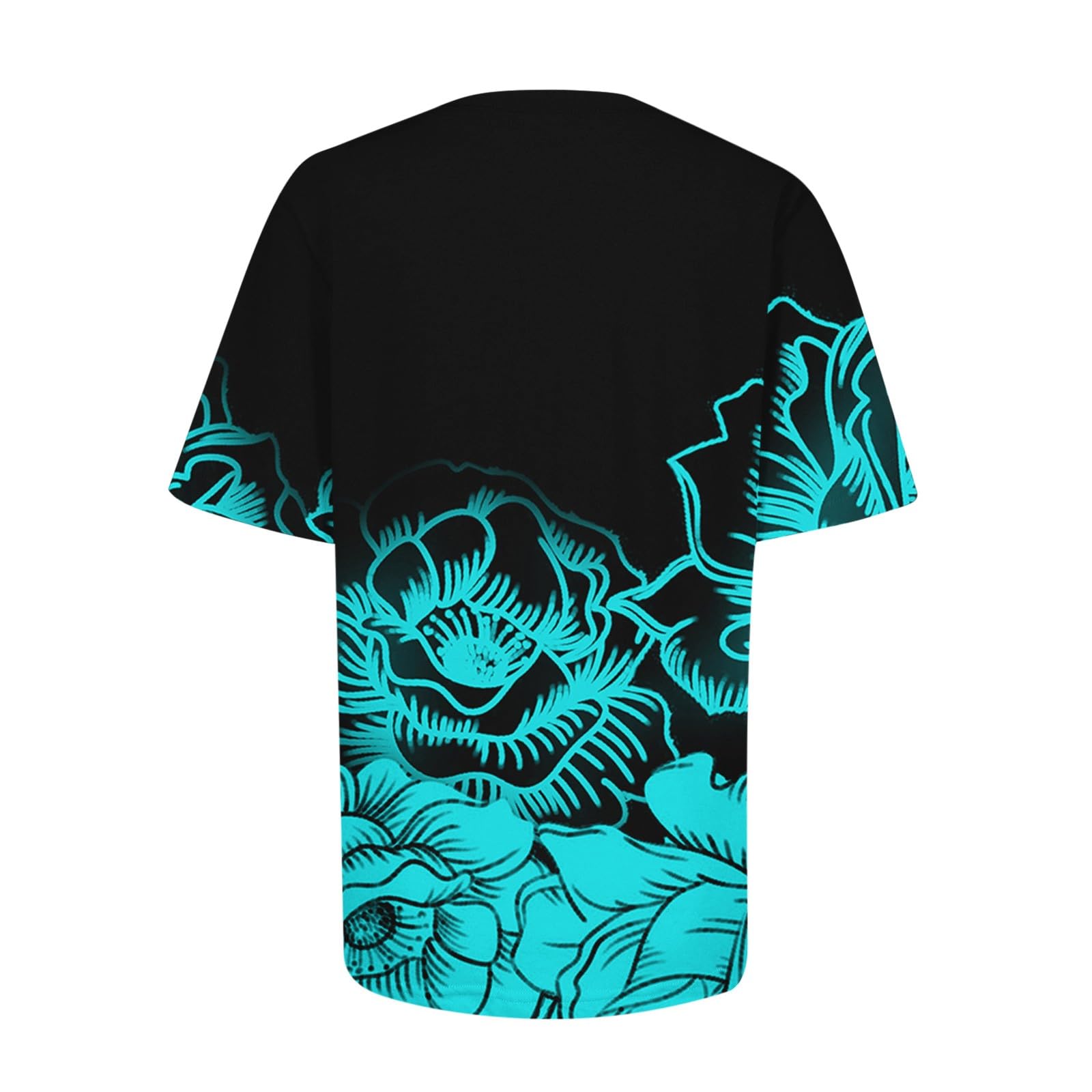 Floral Printed T-Shirts for Women | Short Sleeve Graphic Tees | Summer Fashion Tops | Casual Blouses for Ladies | Perfect for Beach Outings, Date Nights & Weekend Wear
