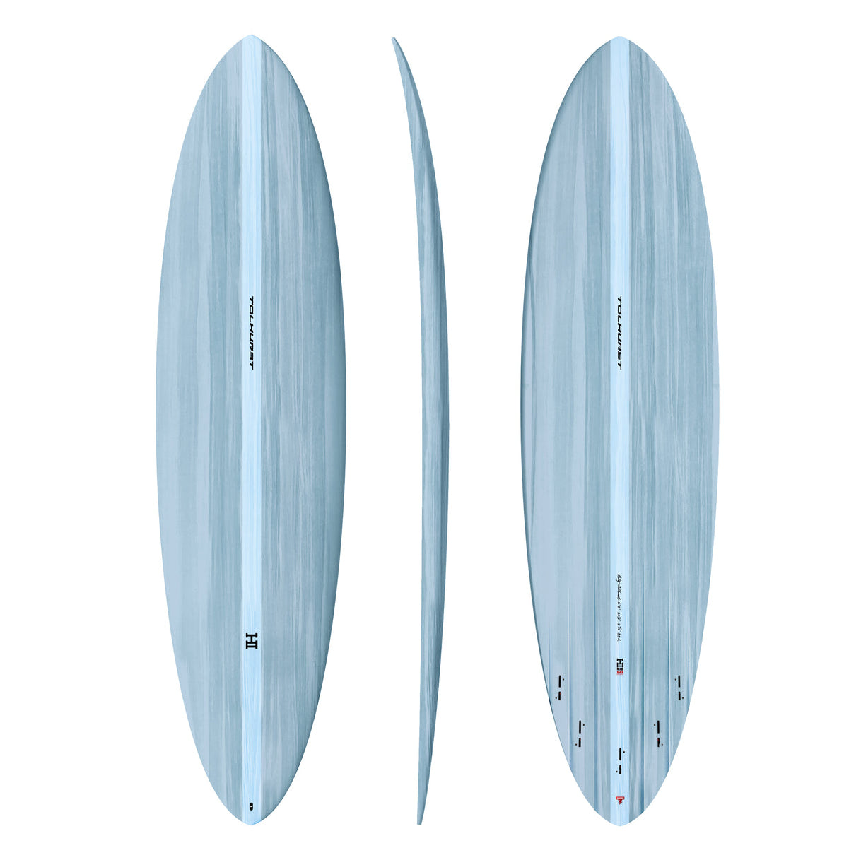 Harley Ingleby MID 6 Mini 6'4 Surfboard - Light Blue with 5 FCS Fin System - Perfect for Small Waves & Beginner Surfers