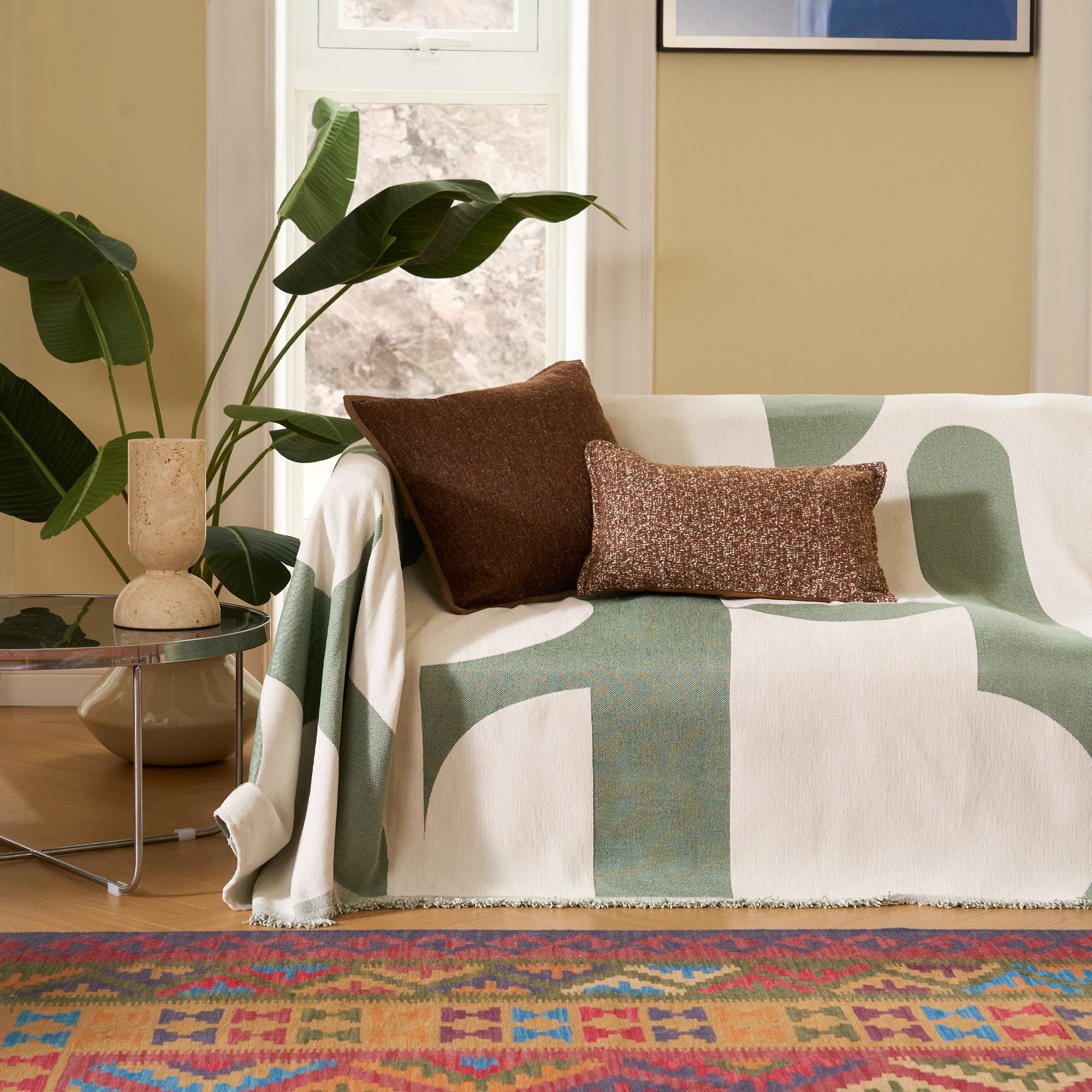 Picasso's Mirage Sofa Cover - Waterproof, Stretchable Furniture Protector for Living Room, Bedroom - Perfect for Pets, Kids & Everyday Use