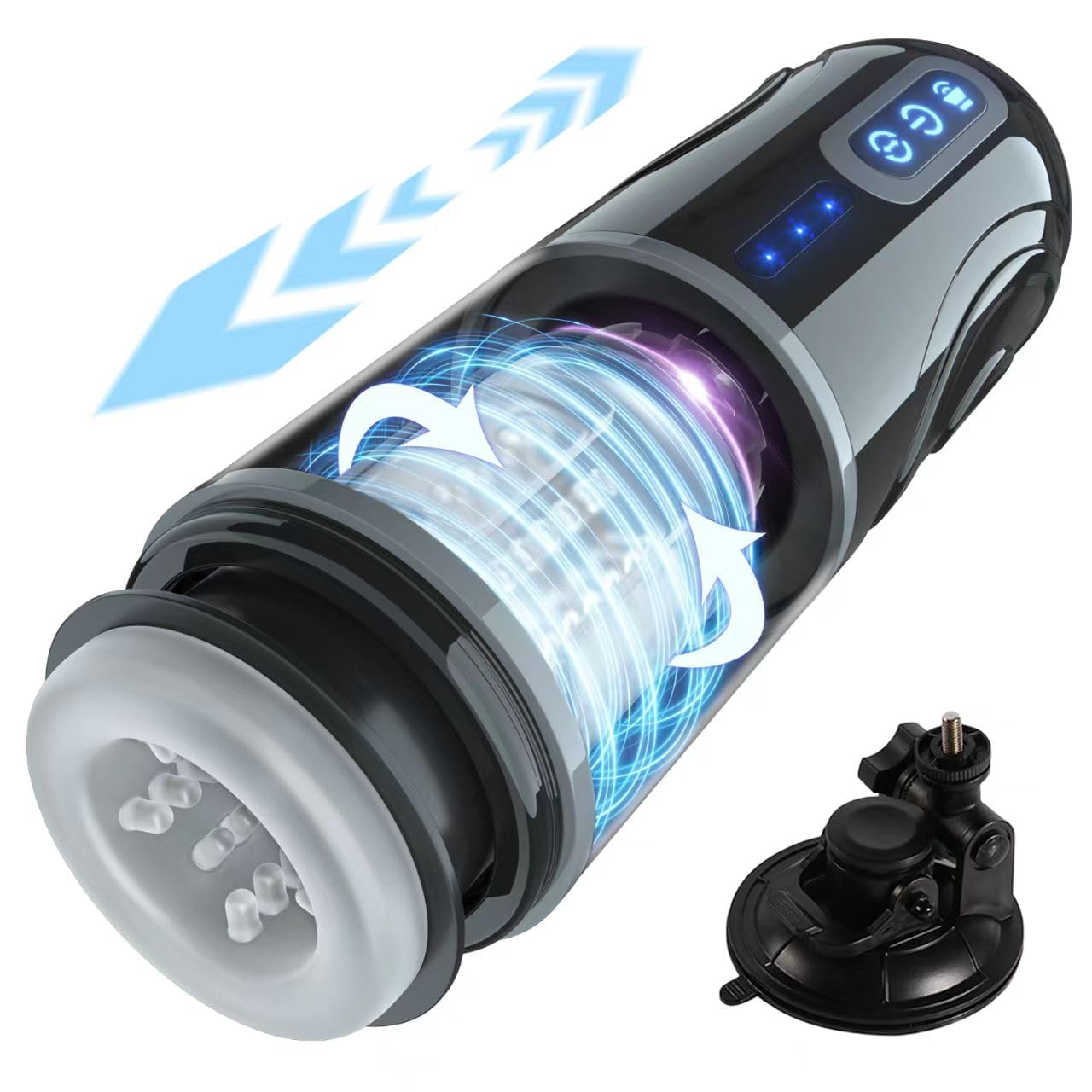 Electric Male Masturbator - Hands-Free Automatic Telescopic & Rotating Sex Toy for Men with 7 Vibration Modes - Perfect for Solo Play, Couples Fun & Discreet Pleasure