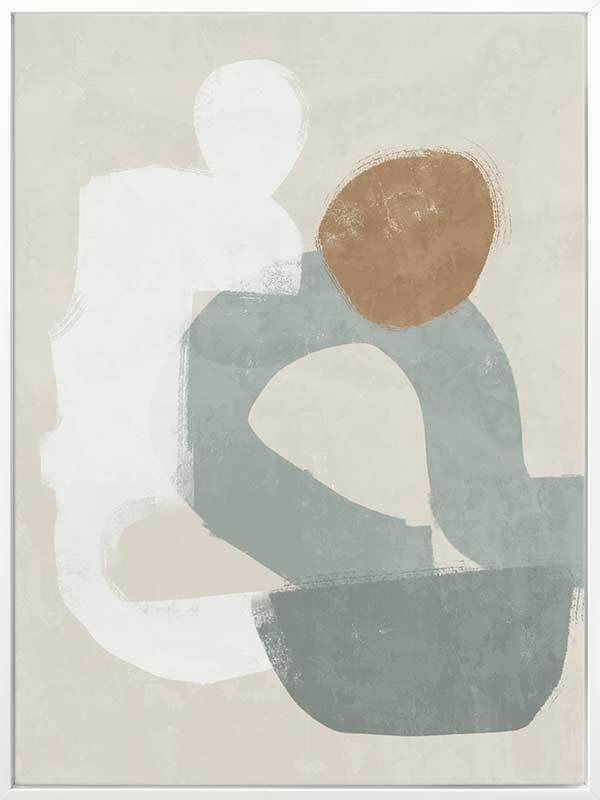 At Ease Light Teal Canvas Art Print - Modern Wall Decor for Living Room, Bedroom & Office - Perfect for Home & Office Decor