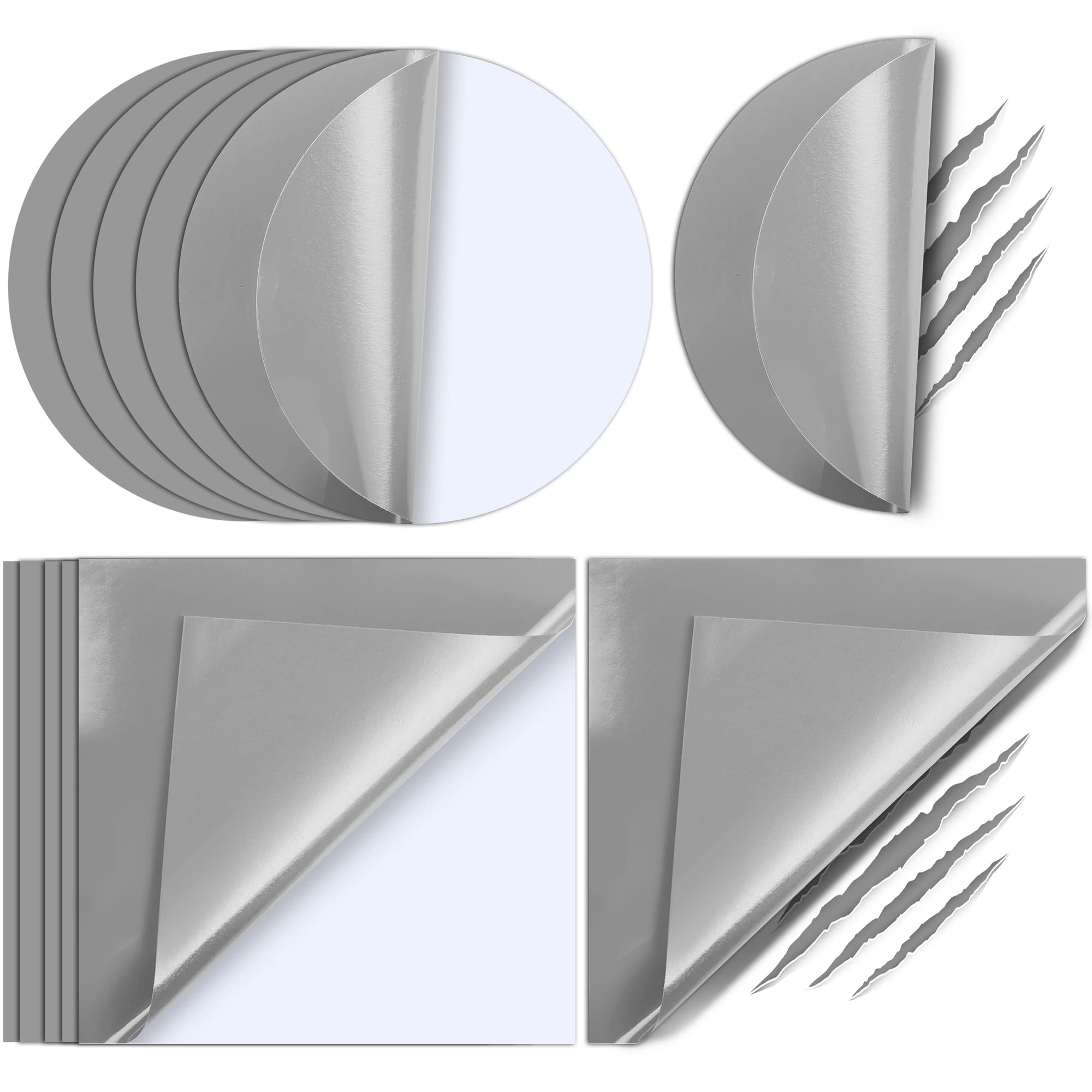 10-Piece Self-Adhesive PVC Pool Patch Repair Kit - Vinyl Inflatable Pool Patches for Above Ground Pools, Air Mattresses & Boats (Grey) - Quick Fix for Leaks, Holes & Tears in Water Toys & Inflatables