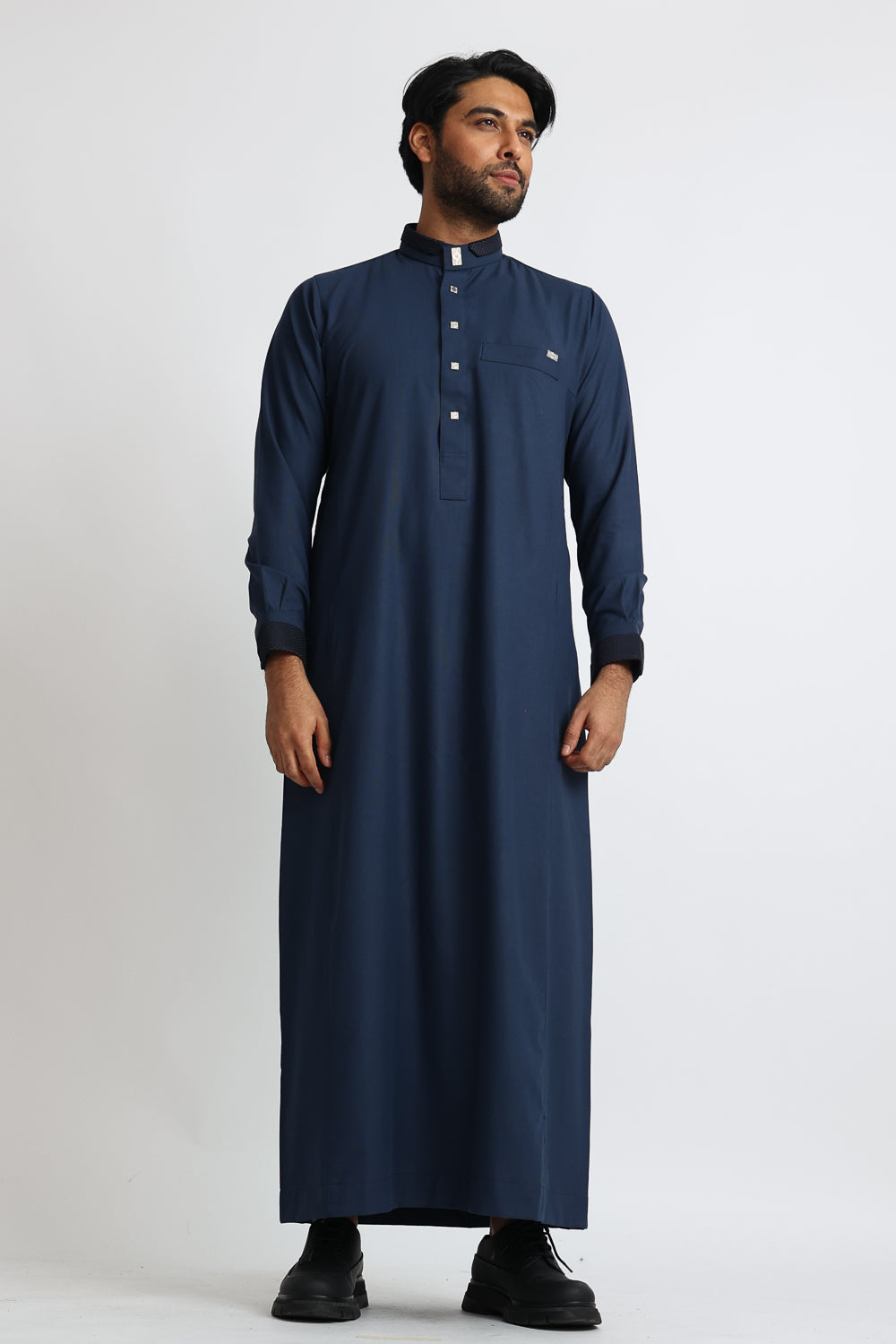 Premium J124 Nile Blue Thobe for Men - Comfortable & Stylish Islamic Robe for Prayer, Eid, and Special Occasions