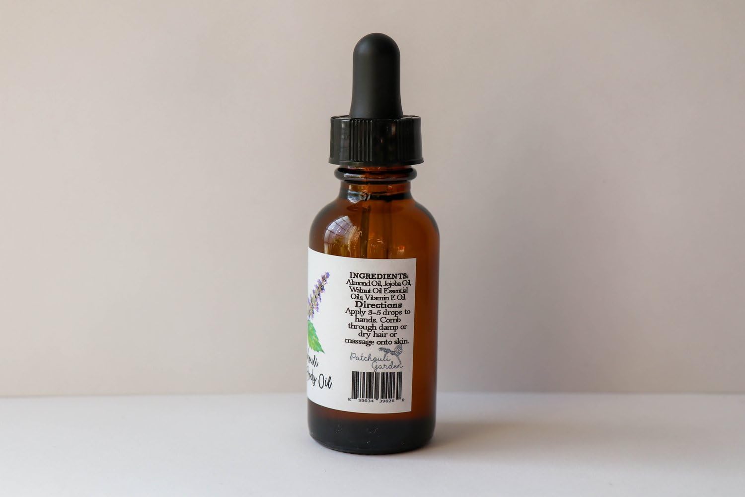 Organic Patchouli Hair & Body Oil for Dry Skin & Frizzy Hair - Natural Moisturizer & Nourishing Treatment for Massage, Aromatherapy & Daily Hydration
