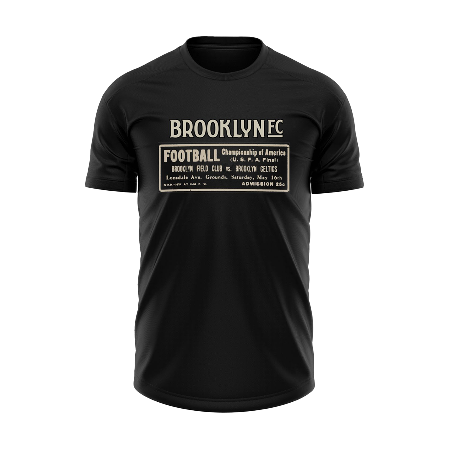 Brooklyn FC Retro Black T-Shirt - Vintage Soccer Jersey Style Tee for Men & Women - Perfect for Match Days, Casual Wear & Fan Gifts