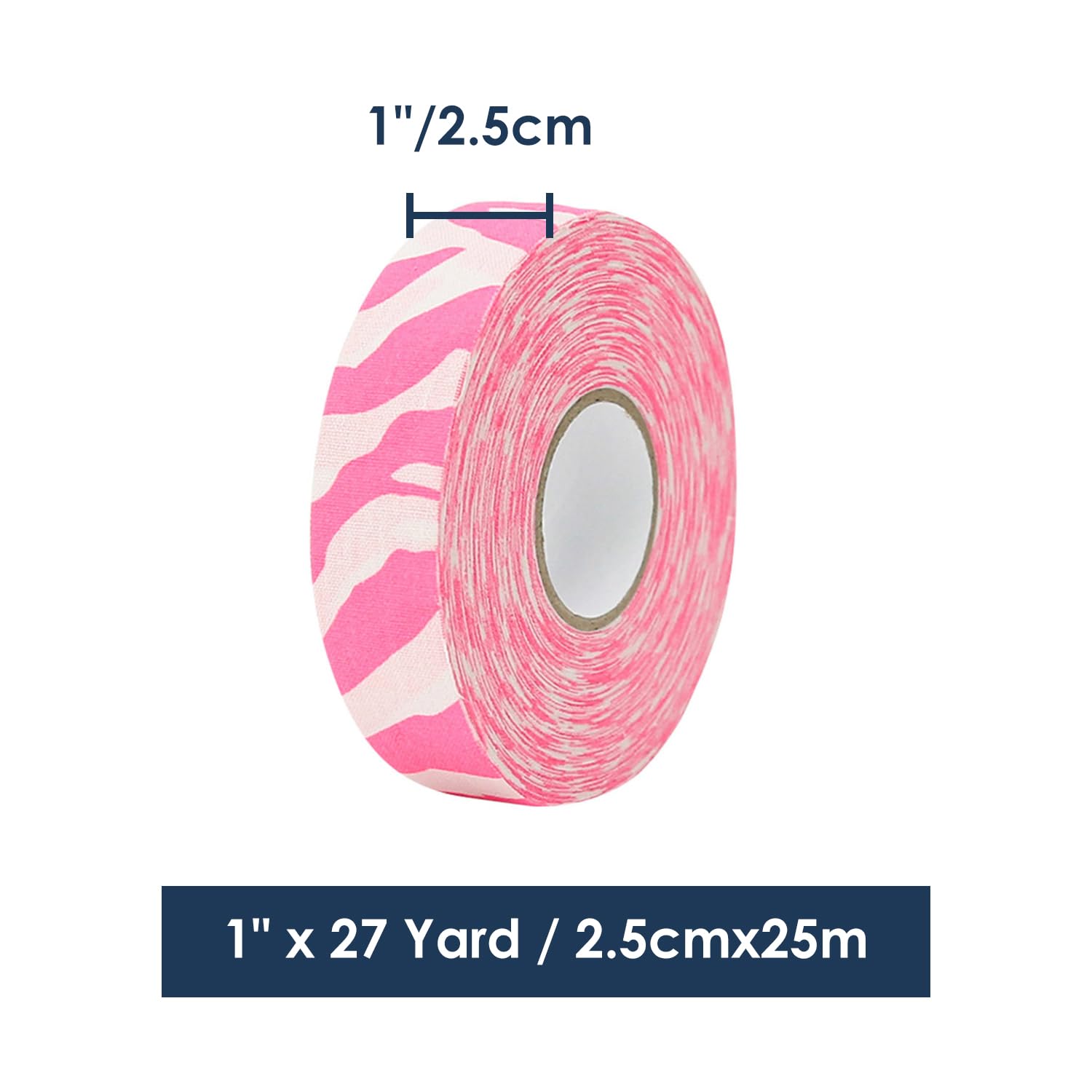 Hockey Tape 2.5cm x 25m - Premium Cloth Protective Tape for Ice & Roller Hockey Sticks, Blades & Handles - Durable Sports Grip for Enhanced Control - Perfect for Game Day & Practice Sessions