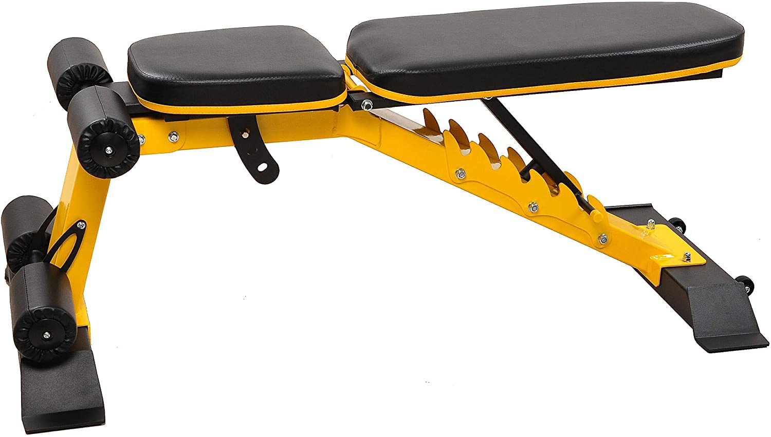 HulkFit Adjustable Utility Weight Bench for Home Gym - Multiple Colors (Black/Red/Blue) - Perfect for Strength Training, Dumbbell Workouts & Full-Body Exercises