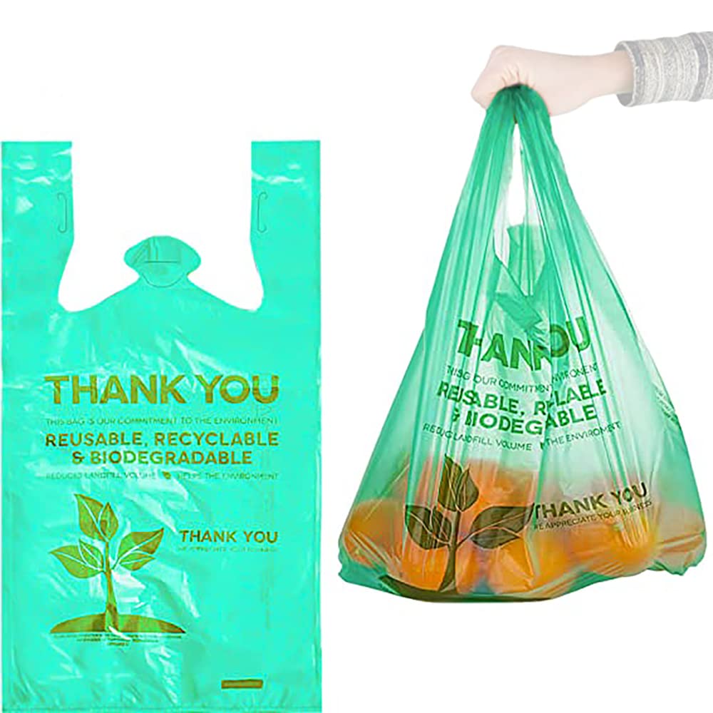 Eco-Friendly Biodegradable Compostable Plastic Bags - Pack of 25 | Sustainable & Green Trash Bags for Kitchen, Yard Waste & Composting | USDA Certified Plant-Based Bags