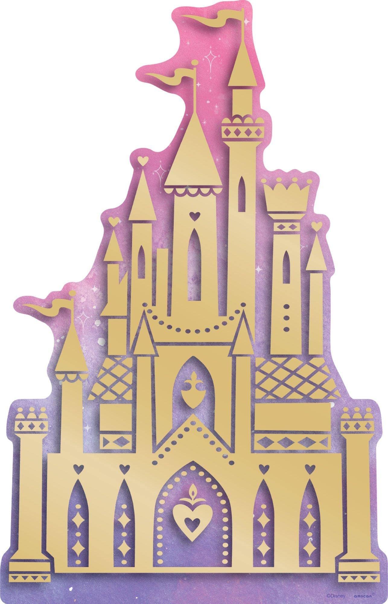 Disney Sleeping Beauty's Castle Cardboard Cutout - 18 Inch Tall Princess Party Decor for Birthday, Baby Shower & Fairy Tale Themed Events - Perfect for Disney Themed Parties, Room Decor & Photo Backdrops
